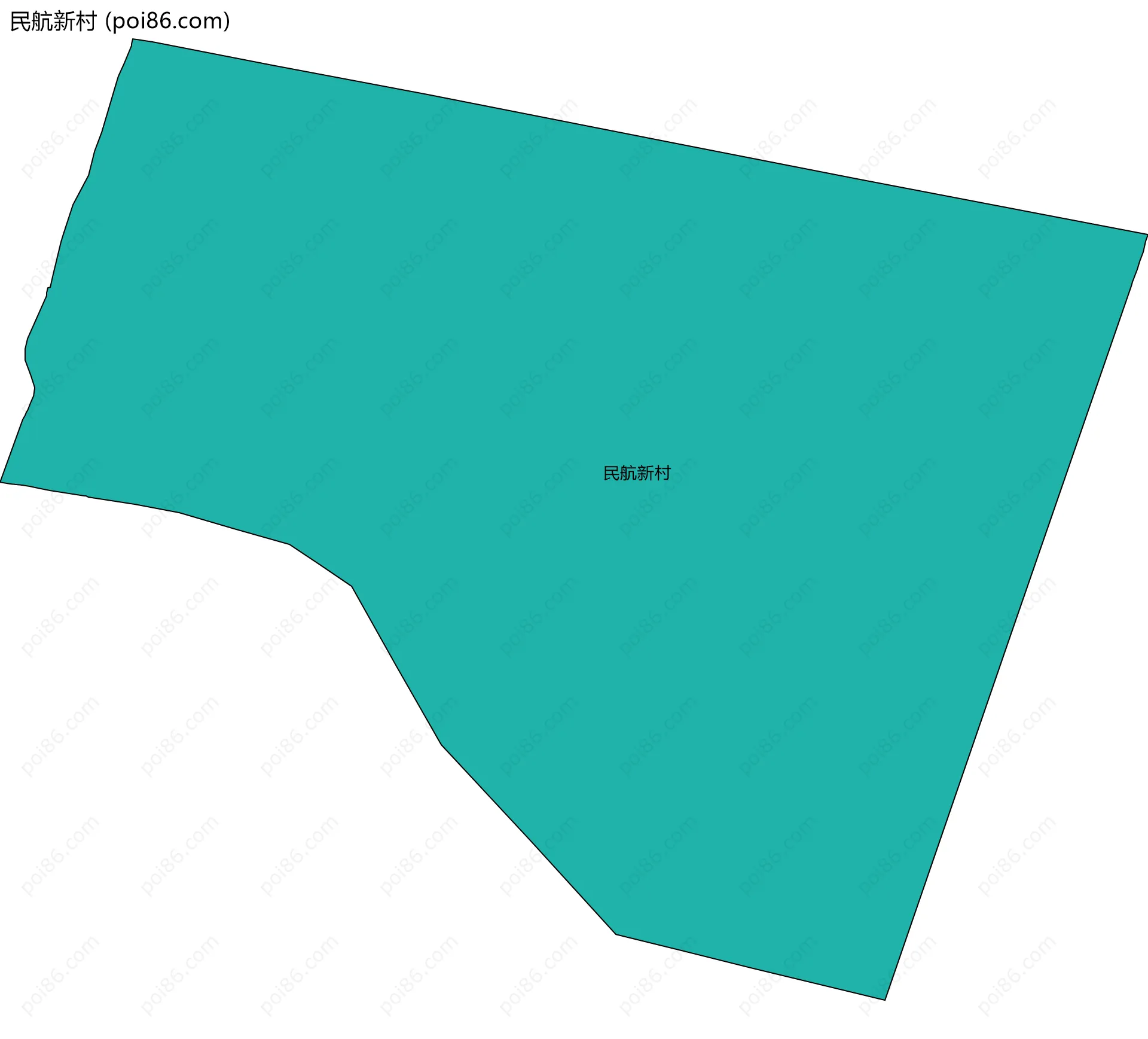 民航新村边界地图
