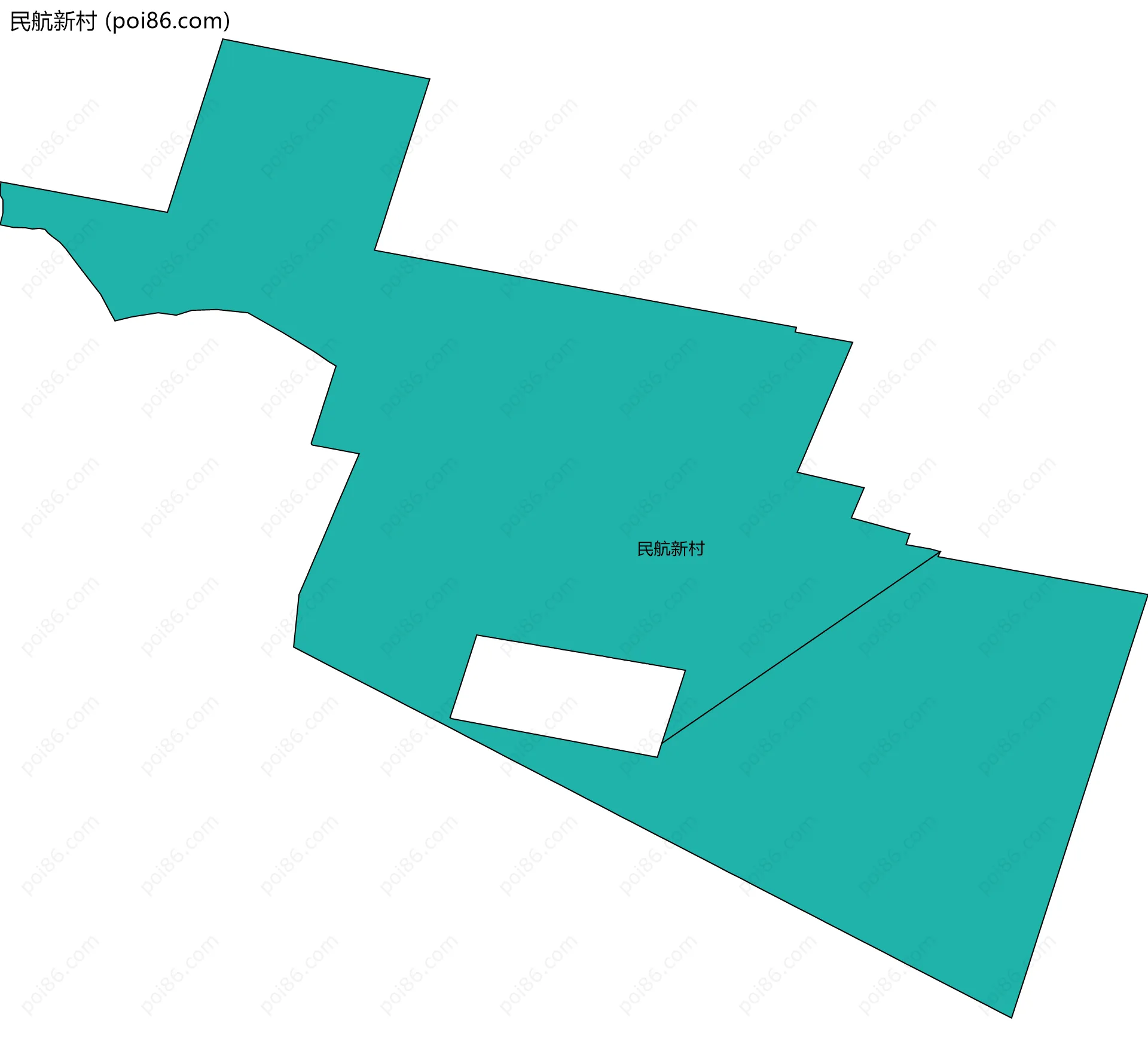 民航新村边界地图
