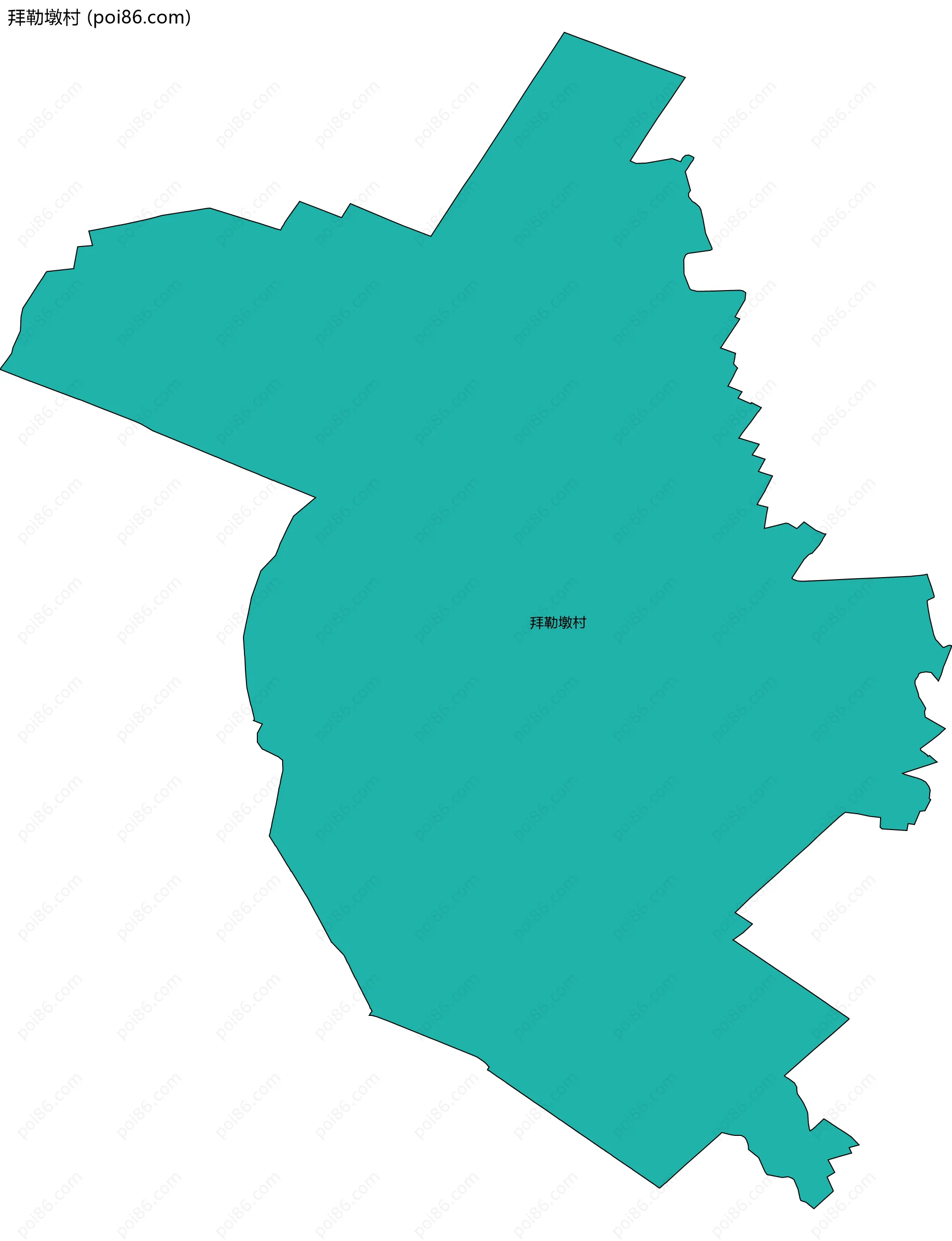 拜勒墩村边界地图