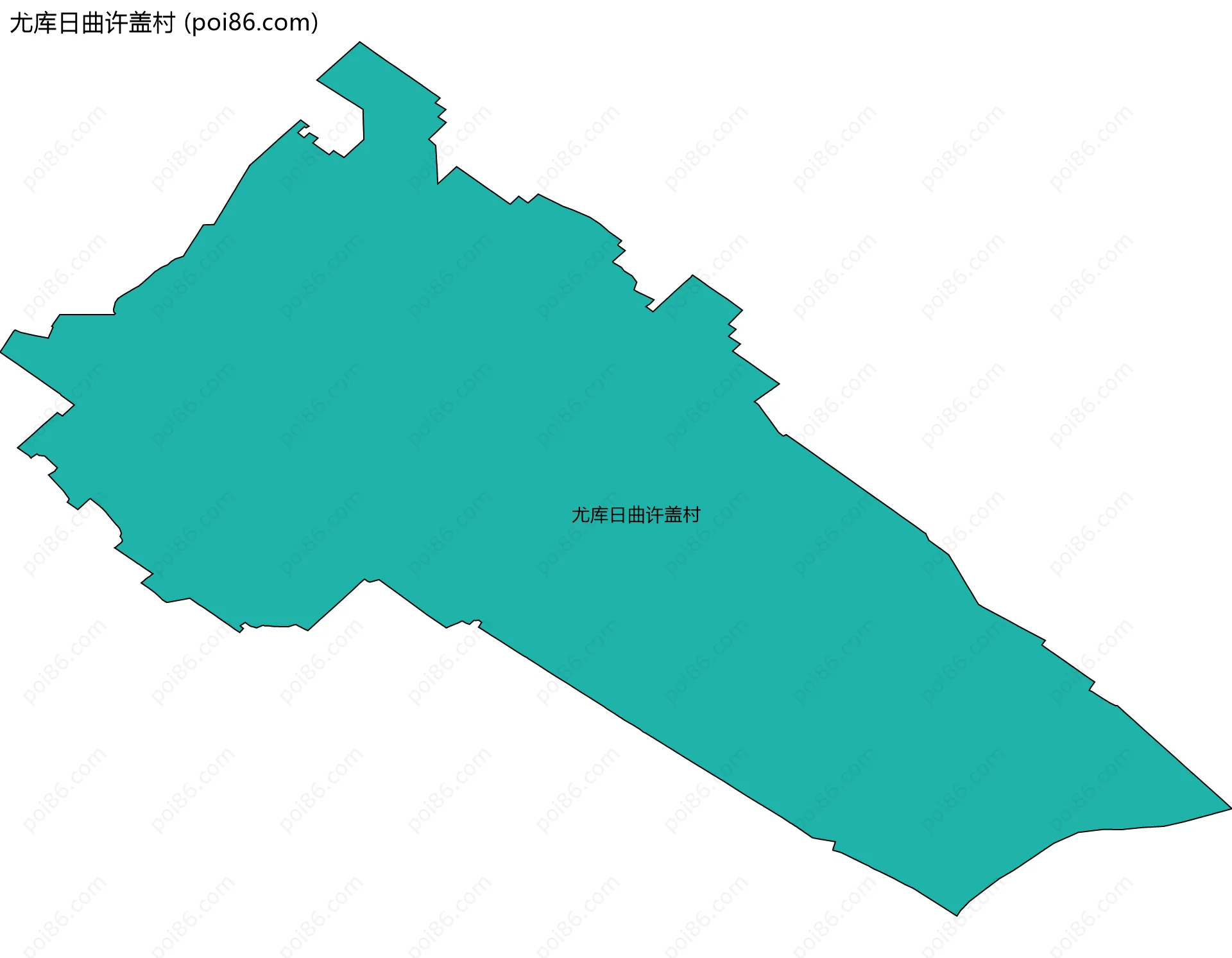 尤库日曲许盖村边界地图