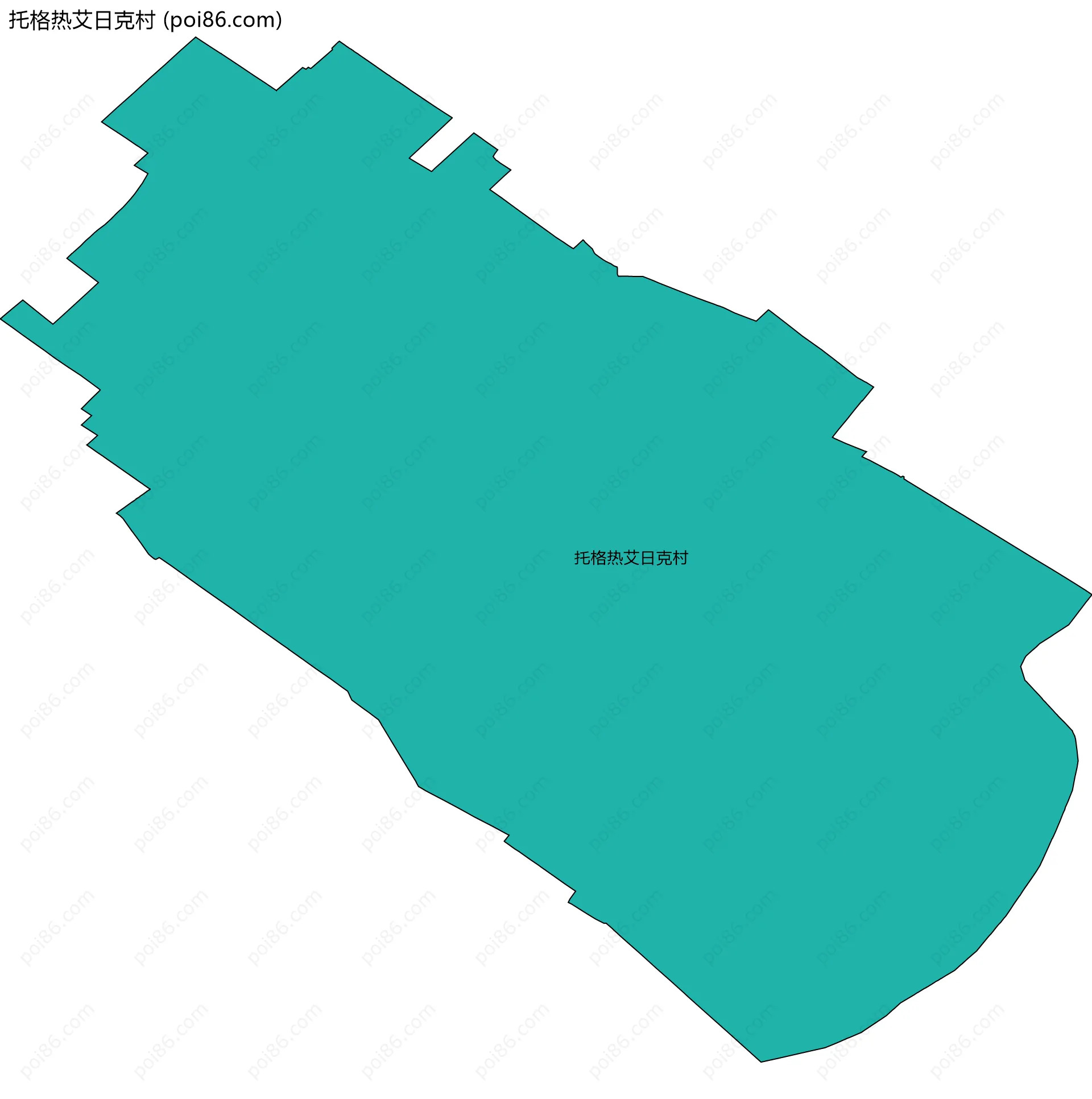 托格热艾日克村边界地图