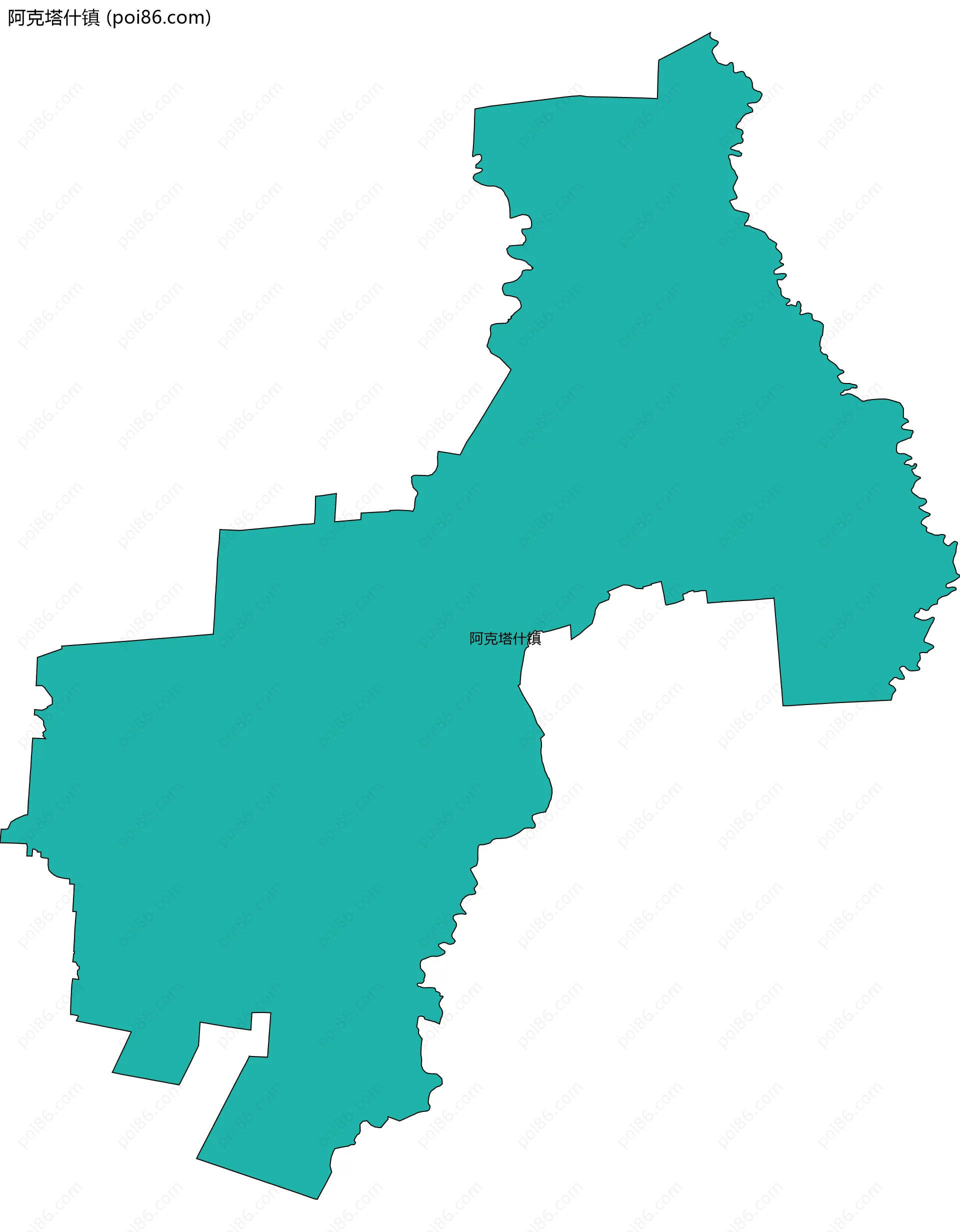 阿克塔什镇边界地图
