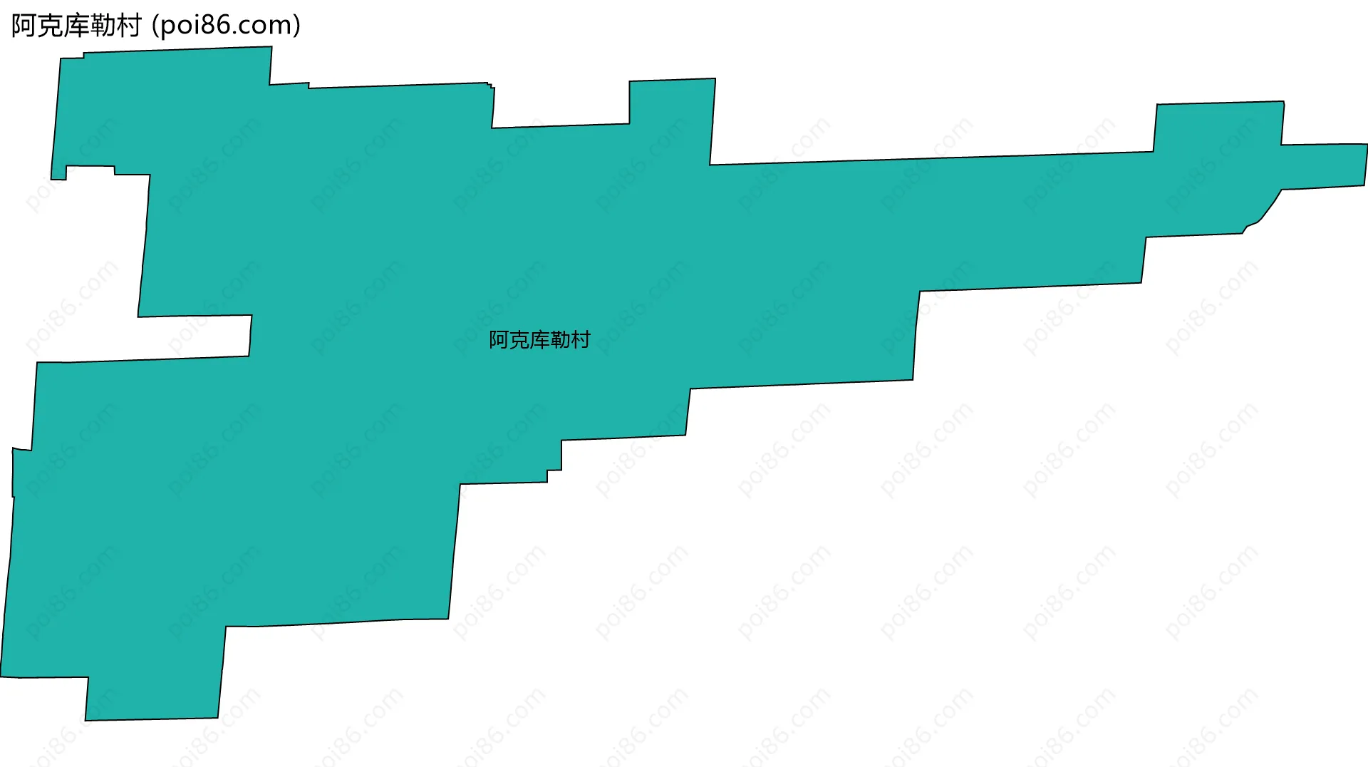 阿克库勒村边界地图