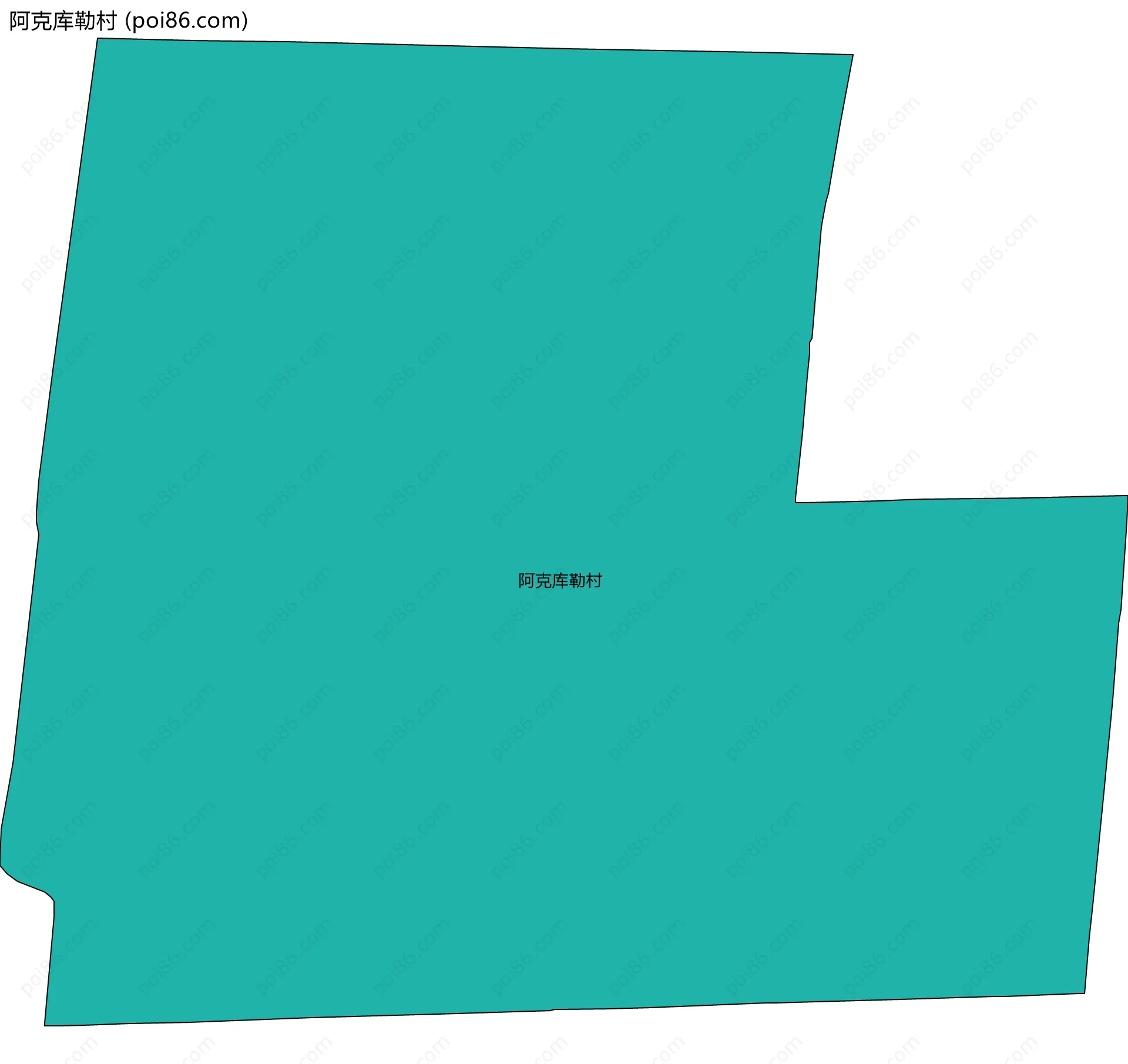 阿克库勒村边界地图