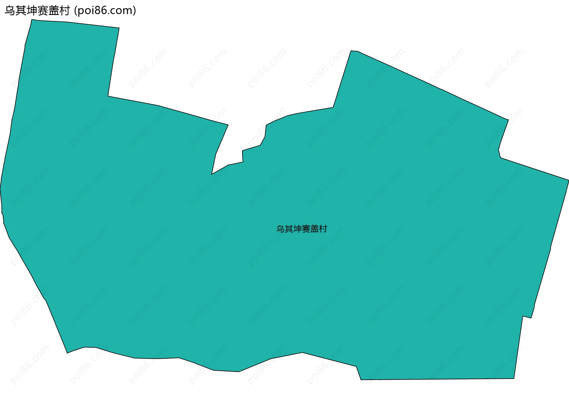 乌其坤赛盖村边界地图