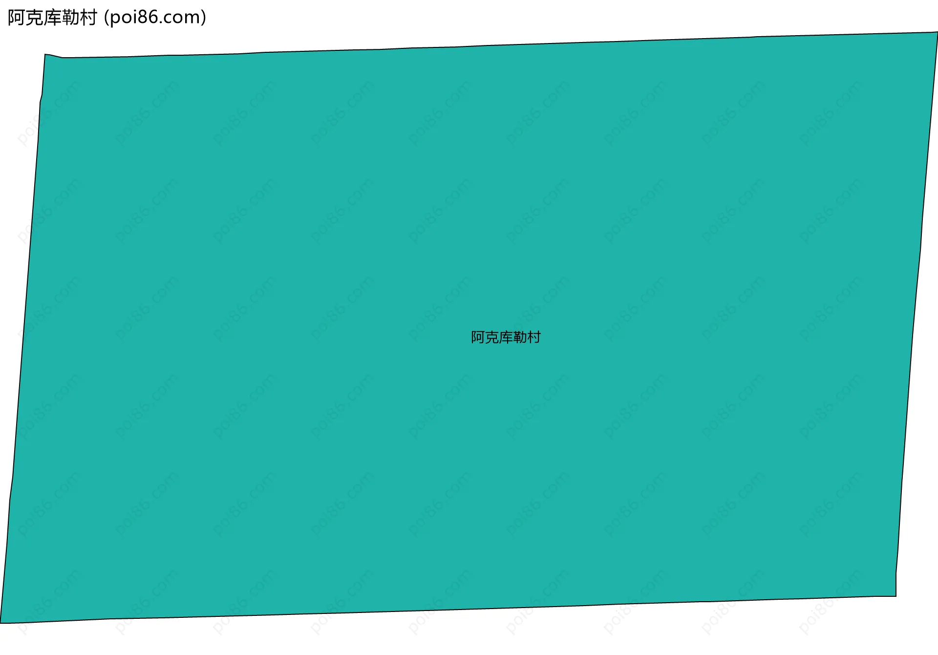 阿克库勒村边界地图