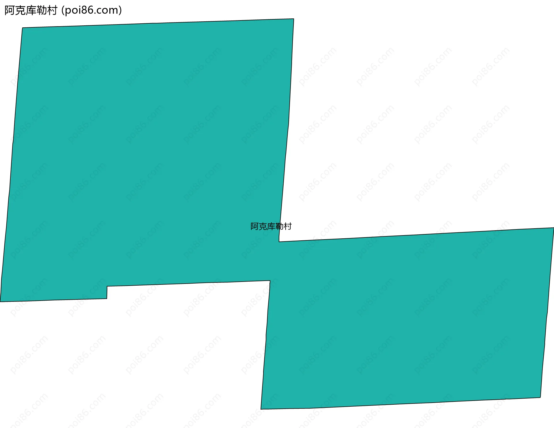 阿克库勒村边界地图
