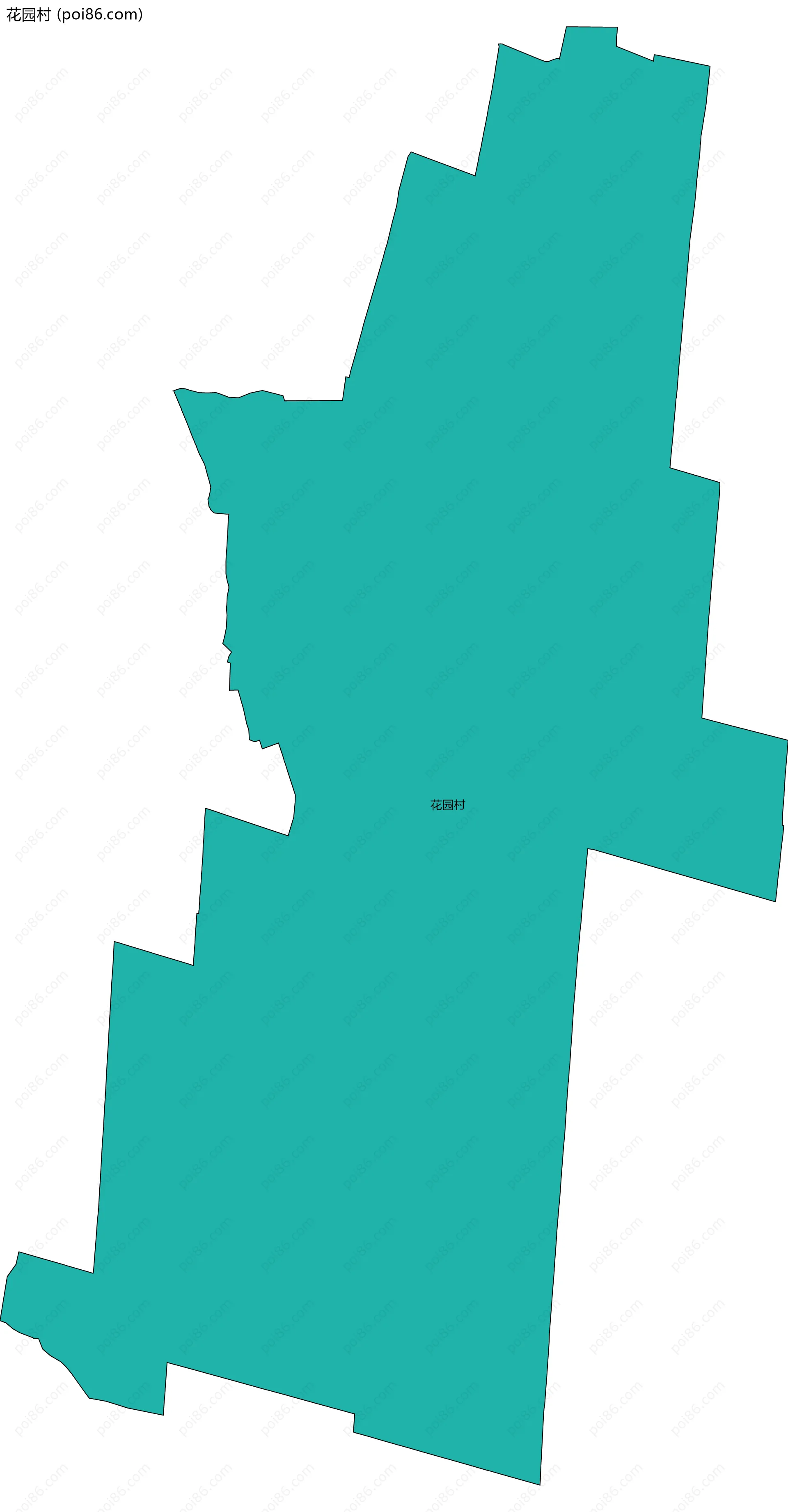 花园村边界地图