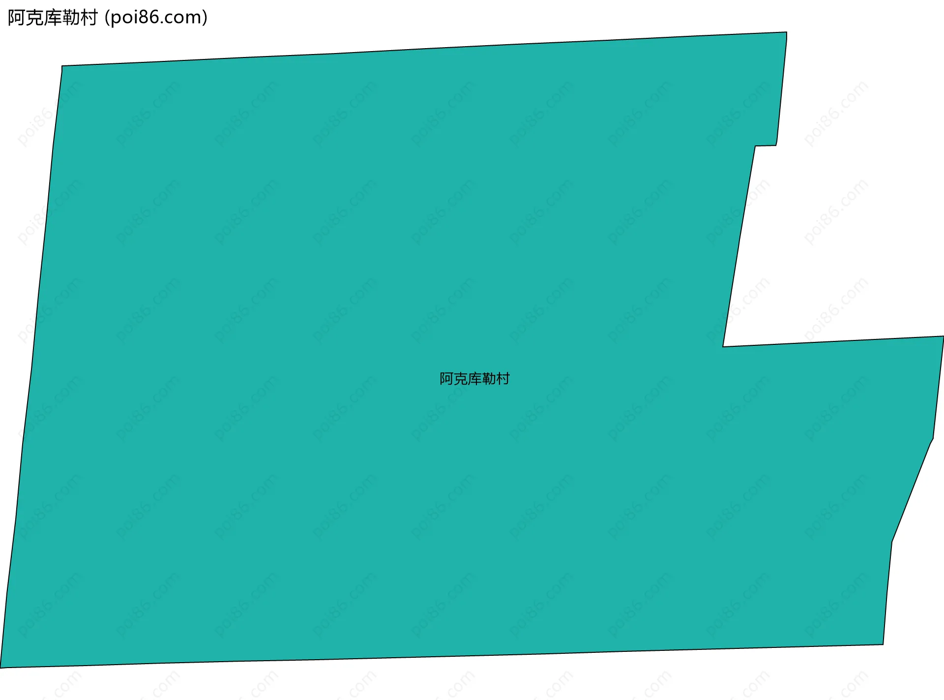 阿克库勒村边界地图