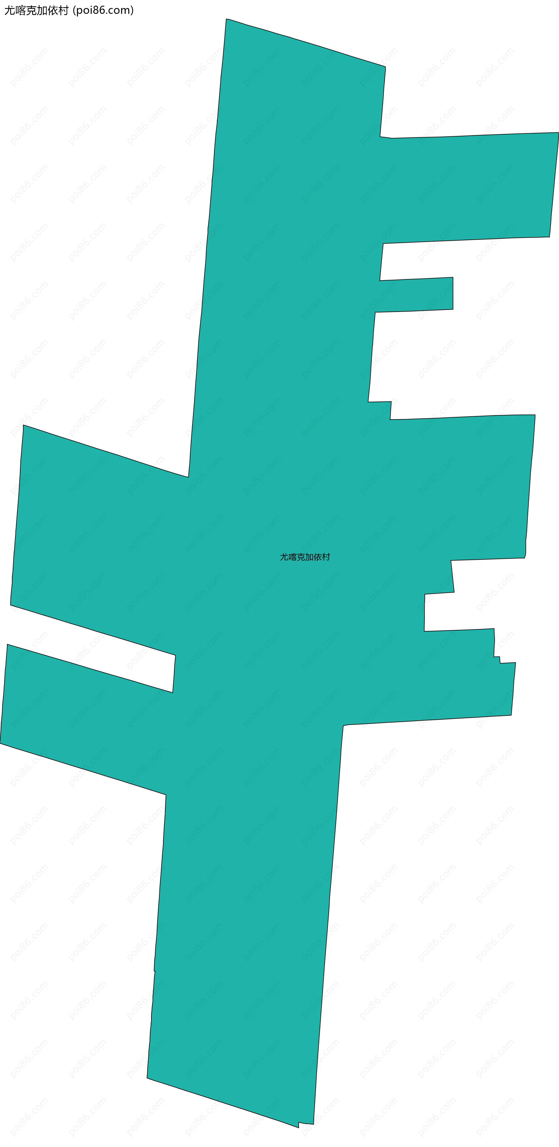 尤喀克加依村边界地图