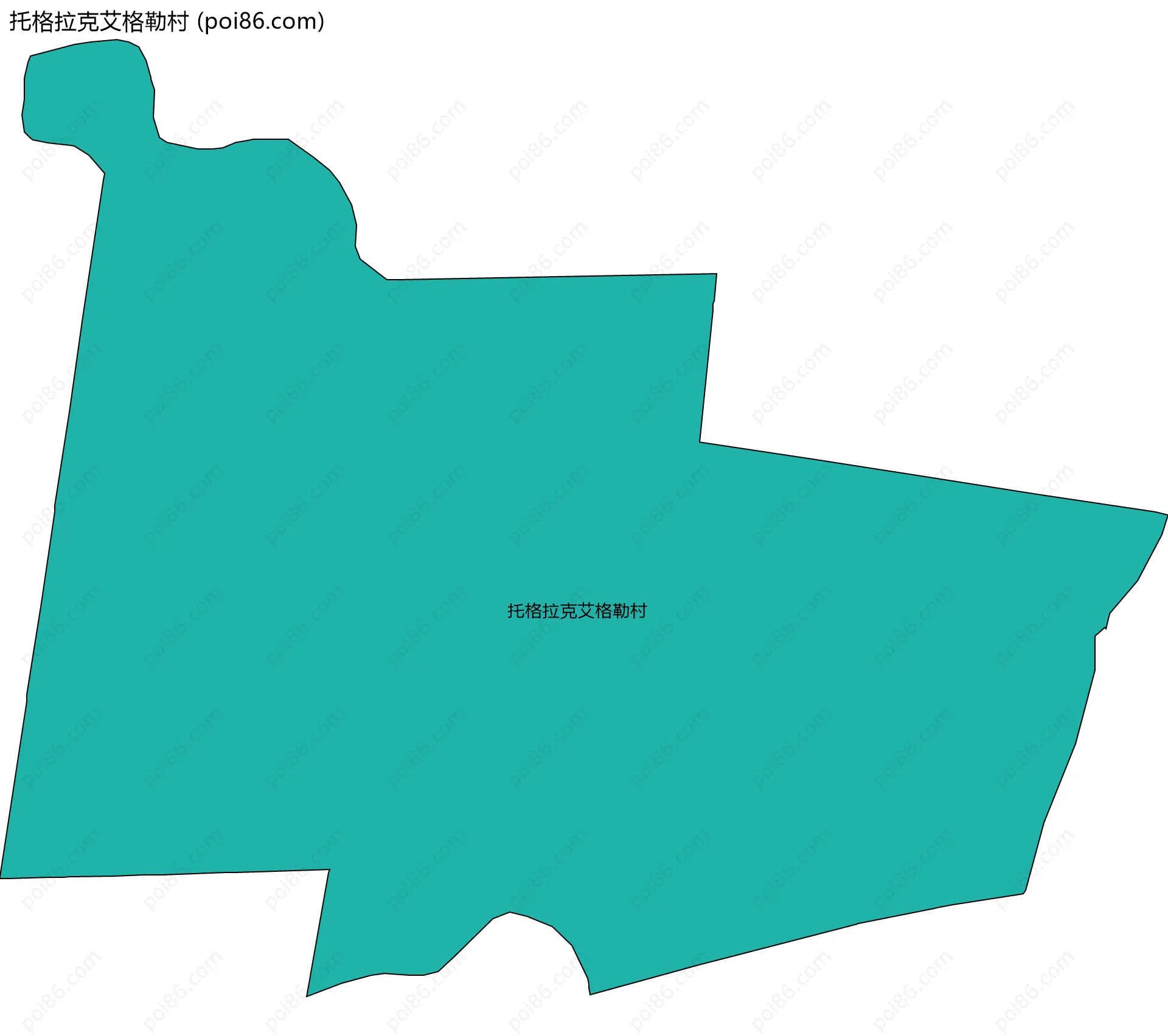 托格拉克艾格勒村边界地图