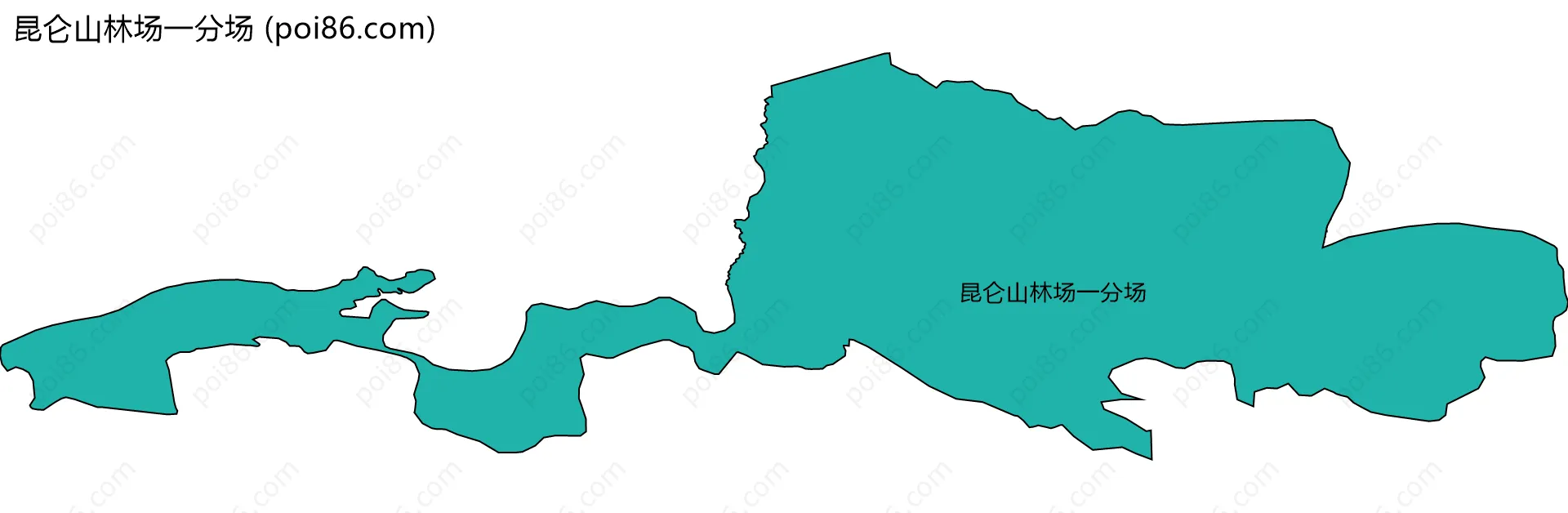 昆仑山林场一分场边界地图