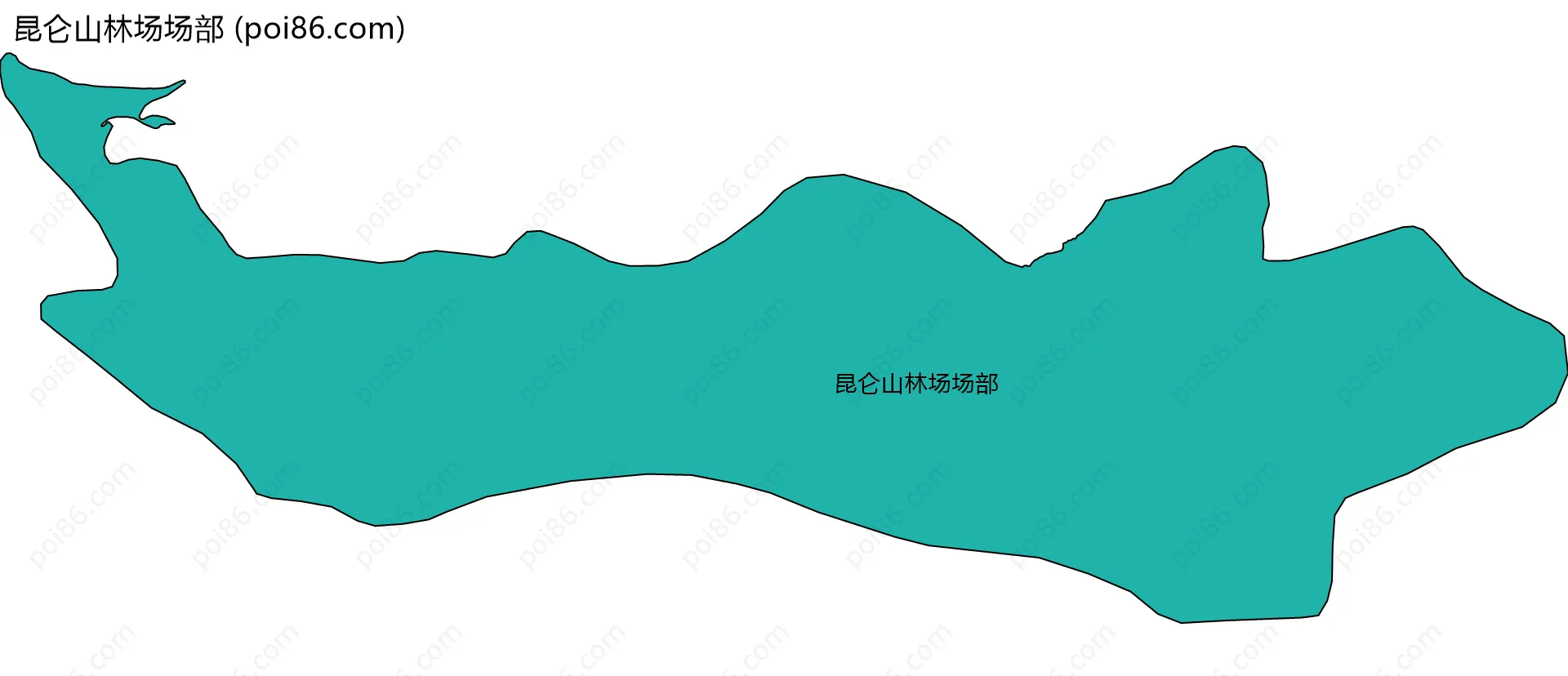 昆仑山林场场部边界地图