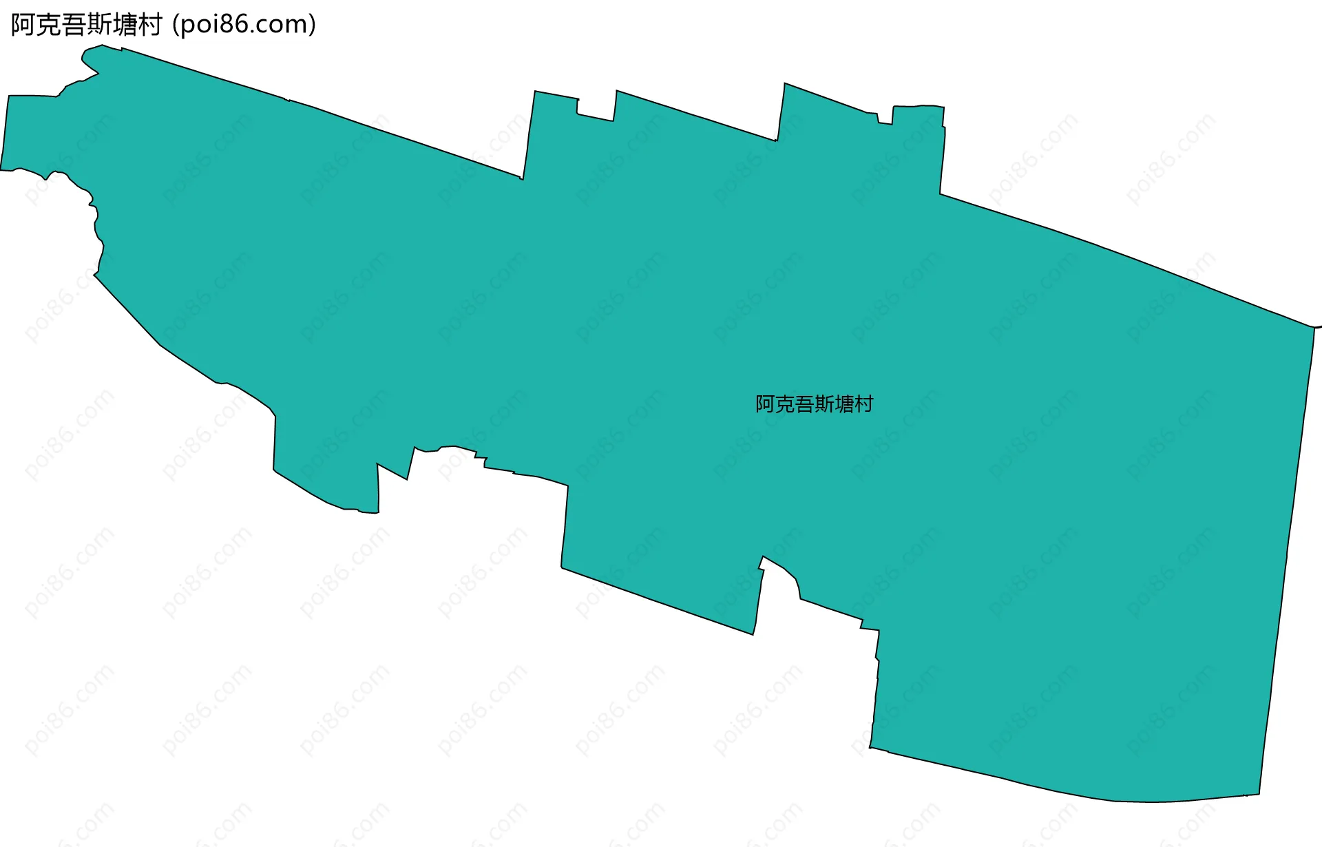阿克吾斯塘村边界地图