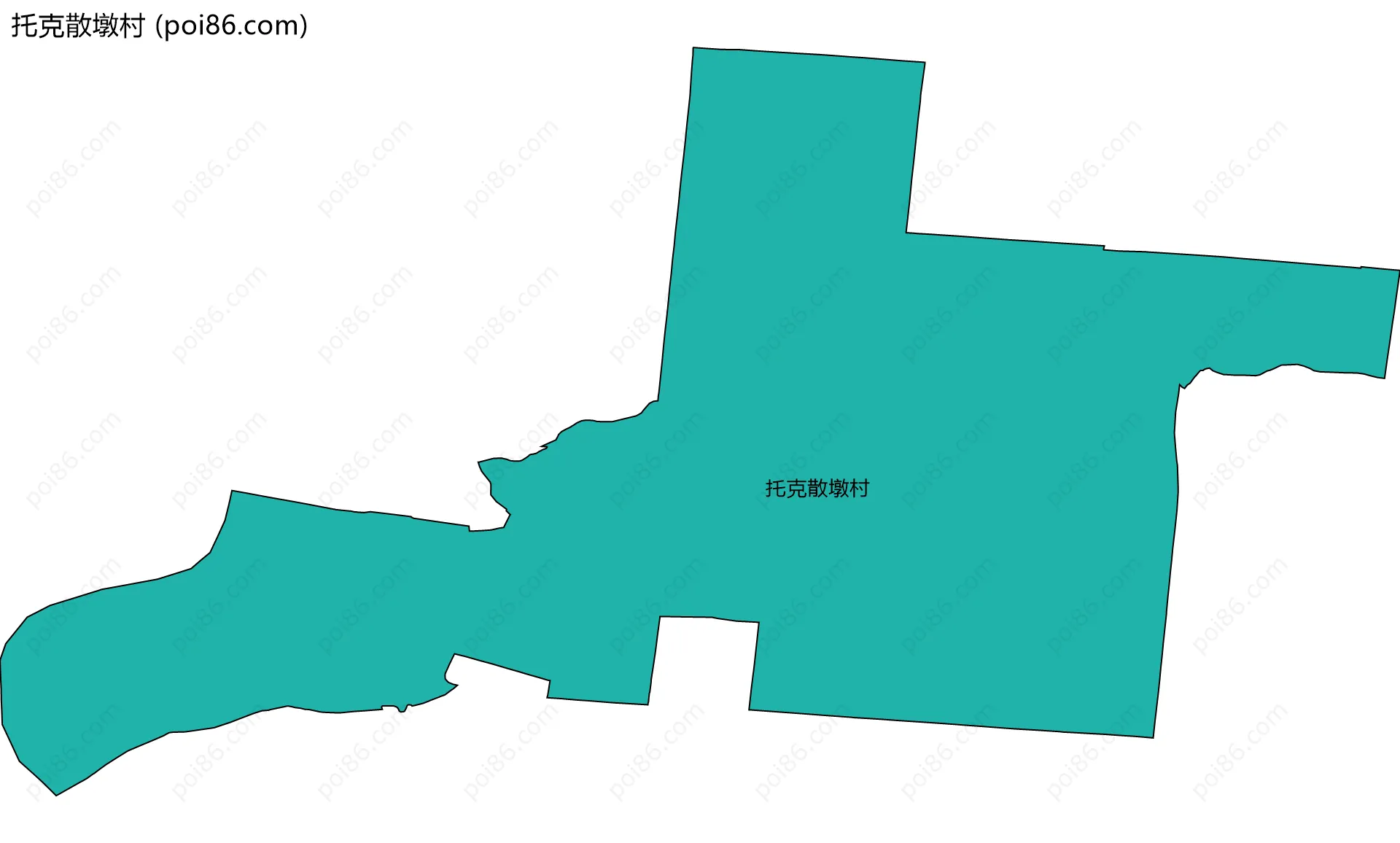 托克散墩村边界地图