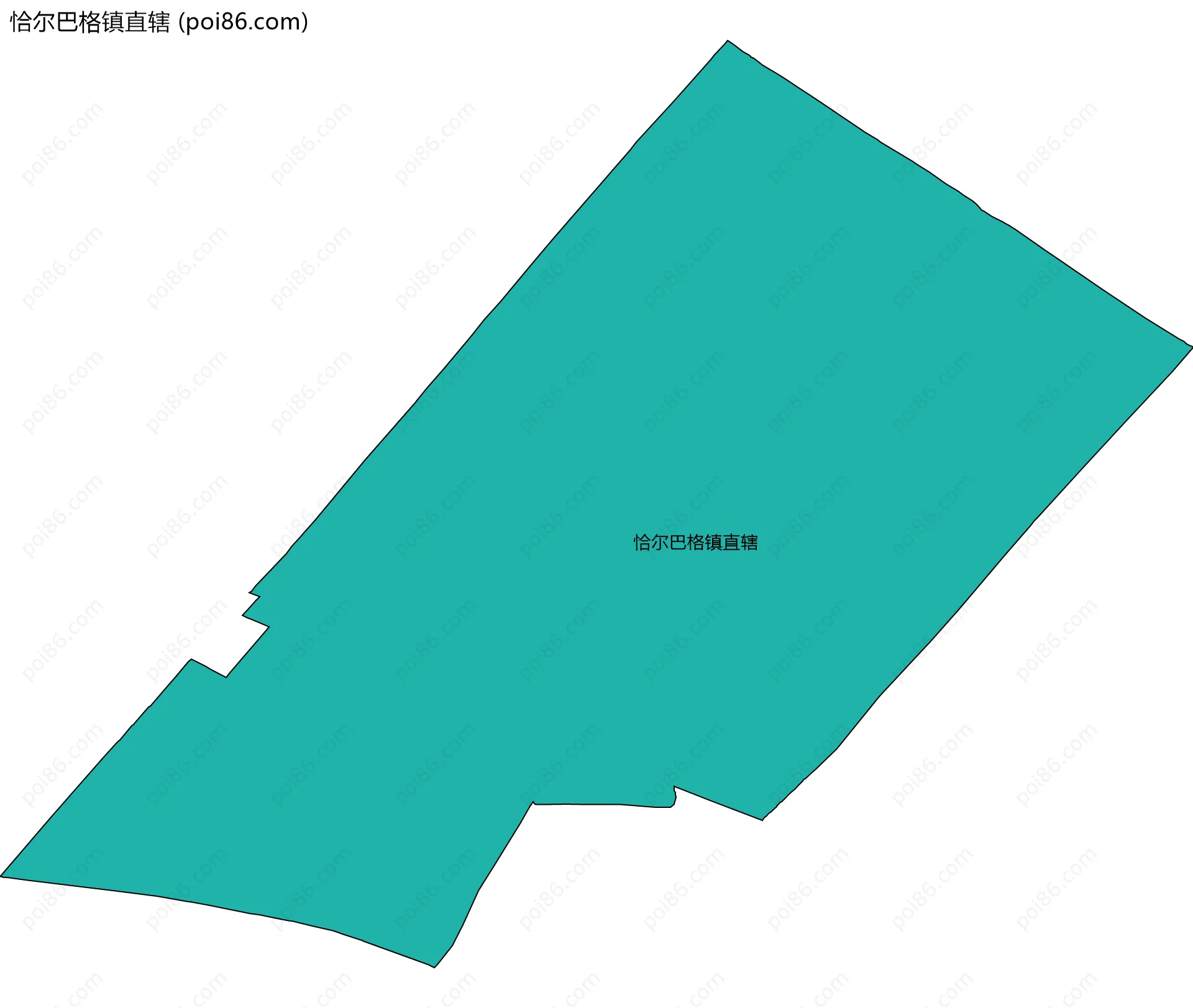 恰尔巴格镇直辖边界地图