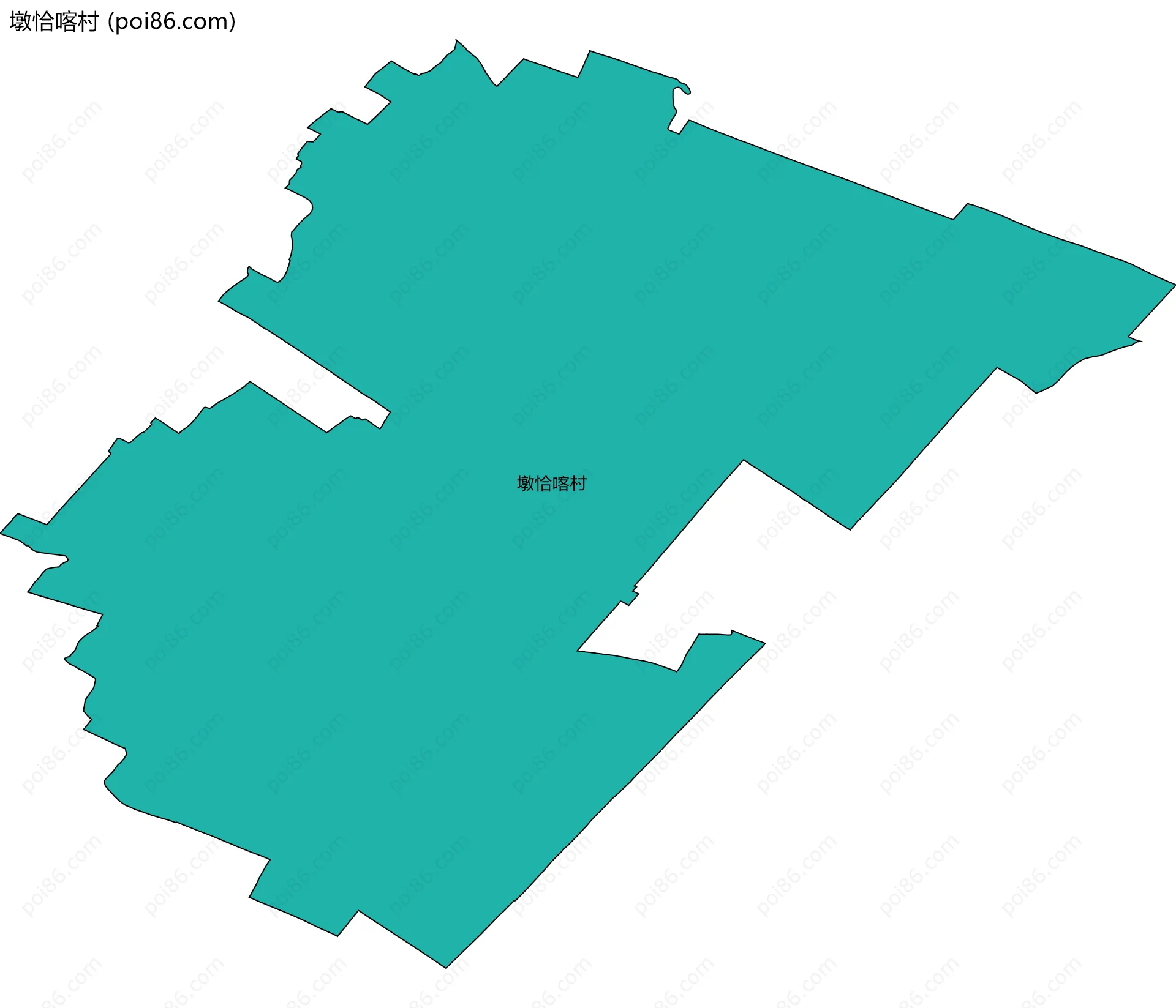 墩恰喀村边界地图