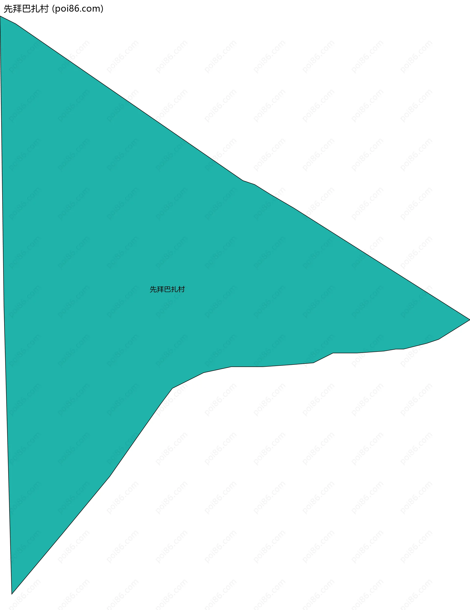 先拜巴扎村边界地图