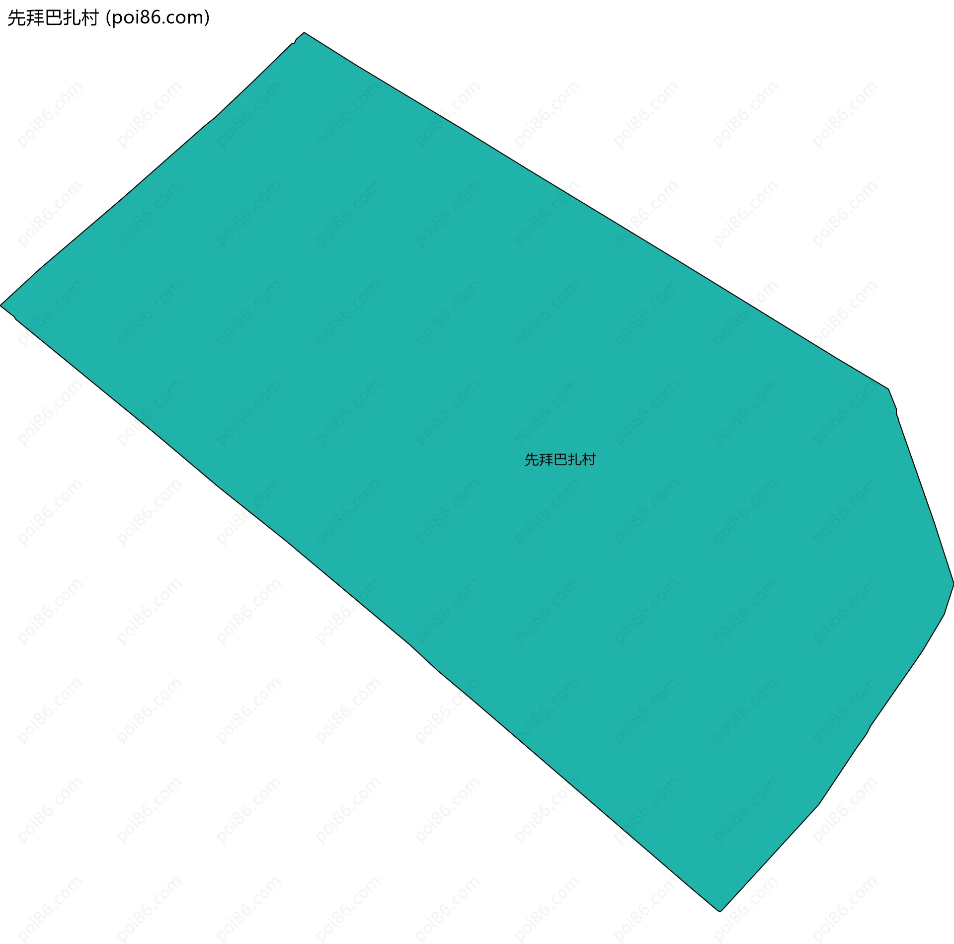 先拜巴扎村边界地图