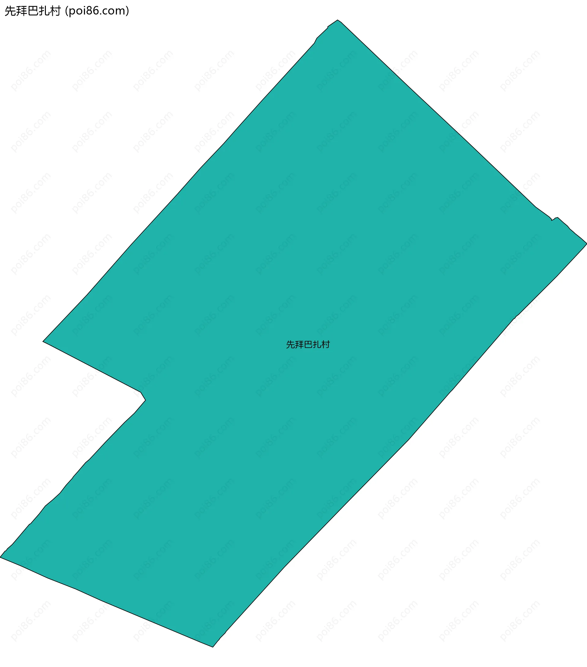 先拜巴扎村边界地图