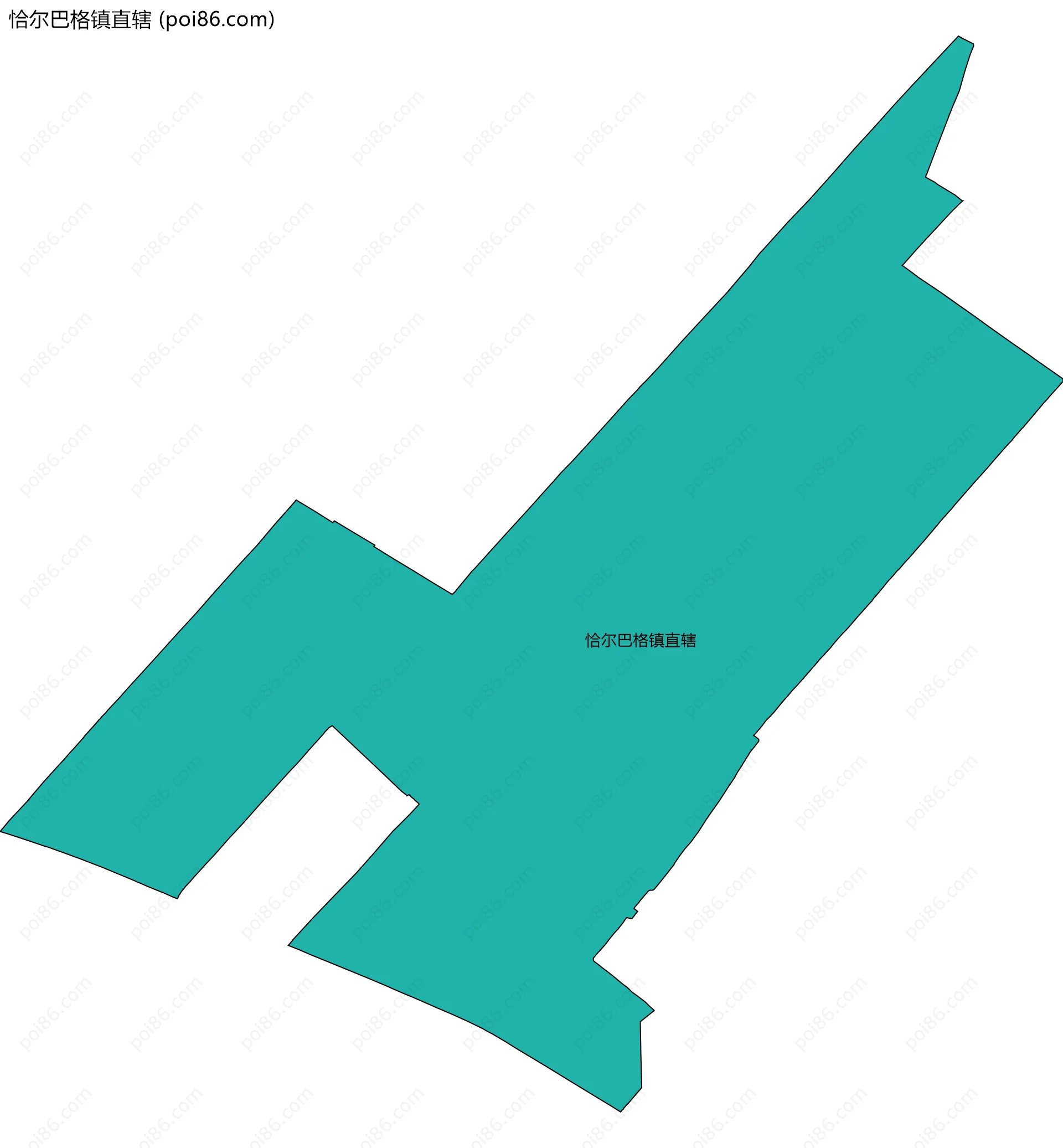 恰尔巴格镇直辖边界地图