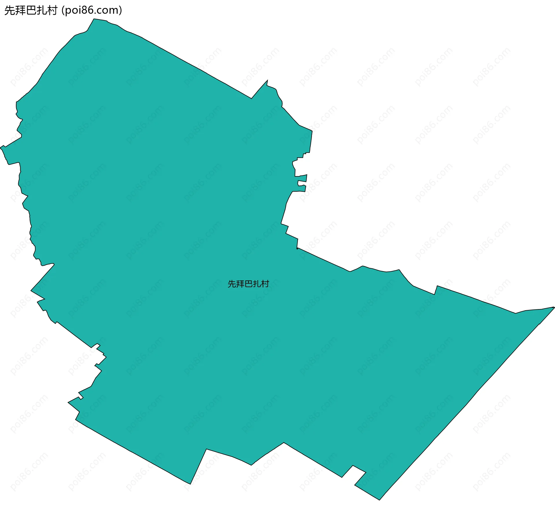 先拜巴扎村边界地图