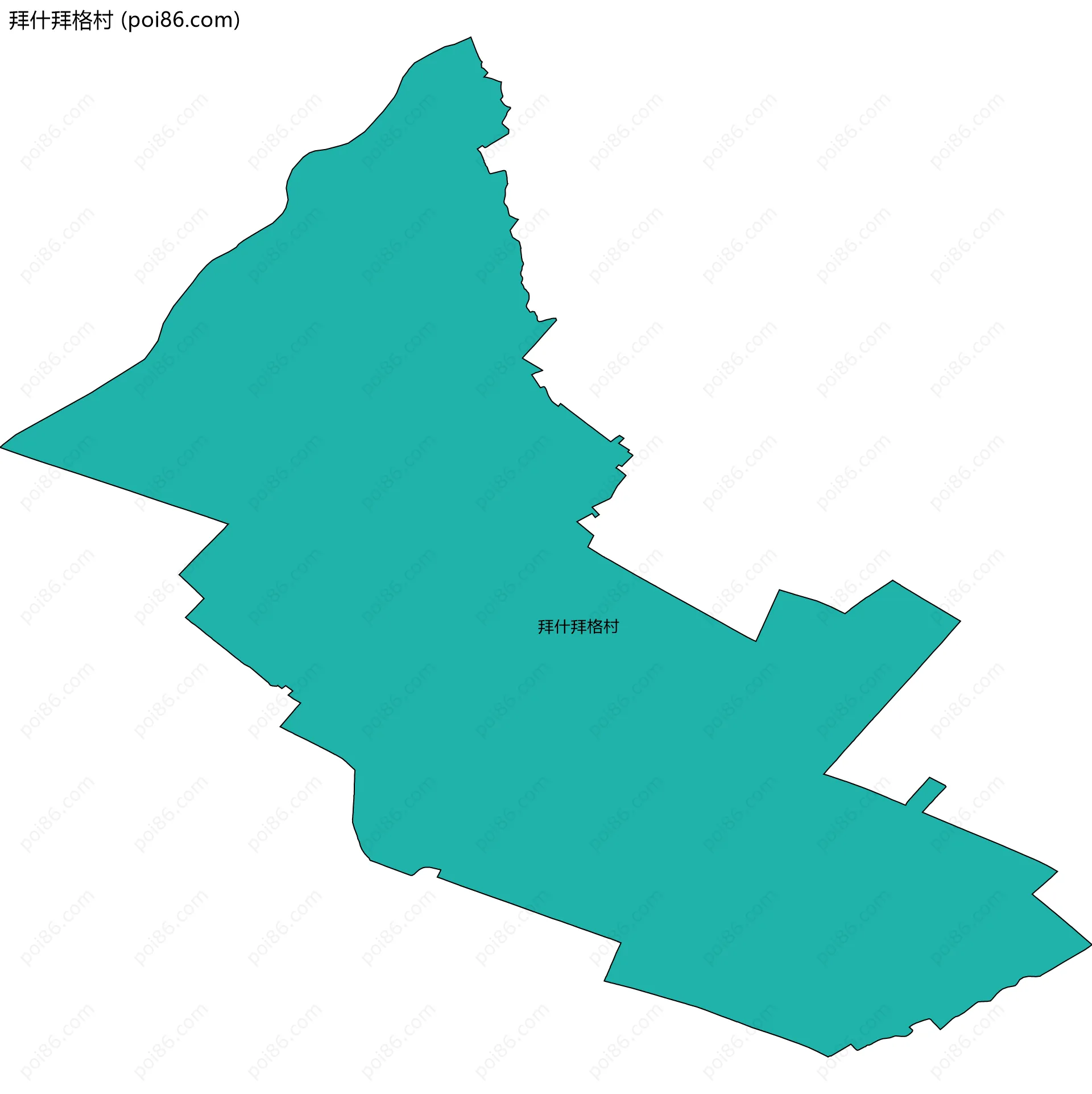 拜什拜格村边界地图