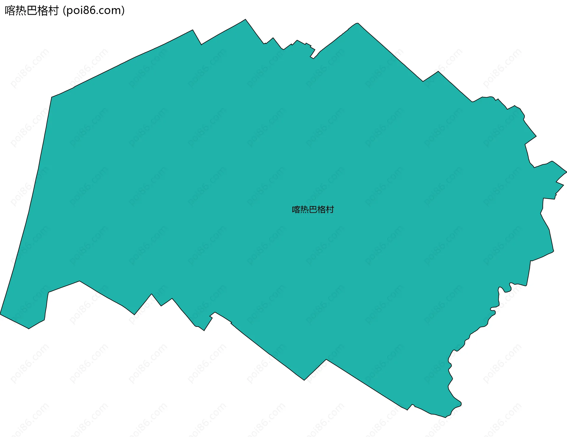 喀热巴格村边界地图