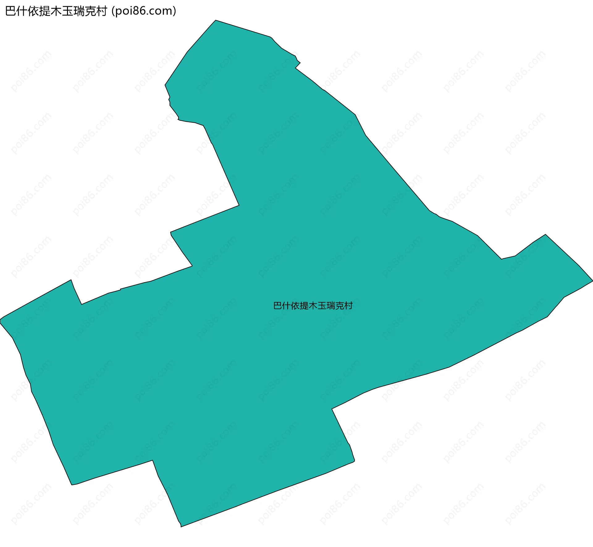 巴什依提木玉瑞克村边界地图