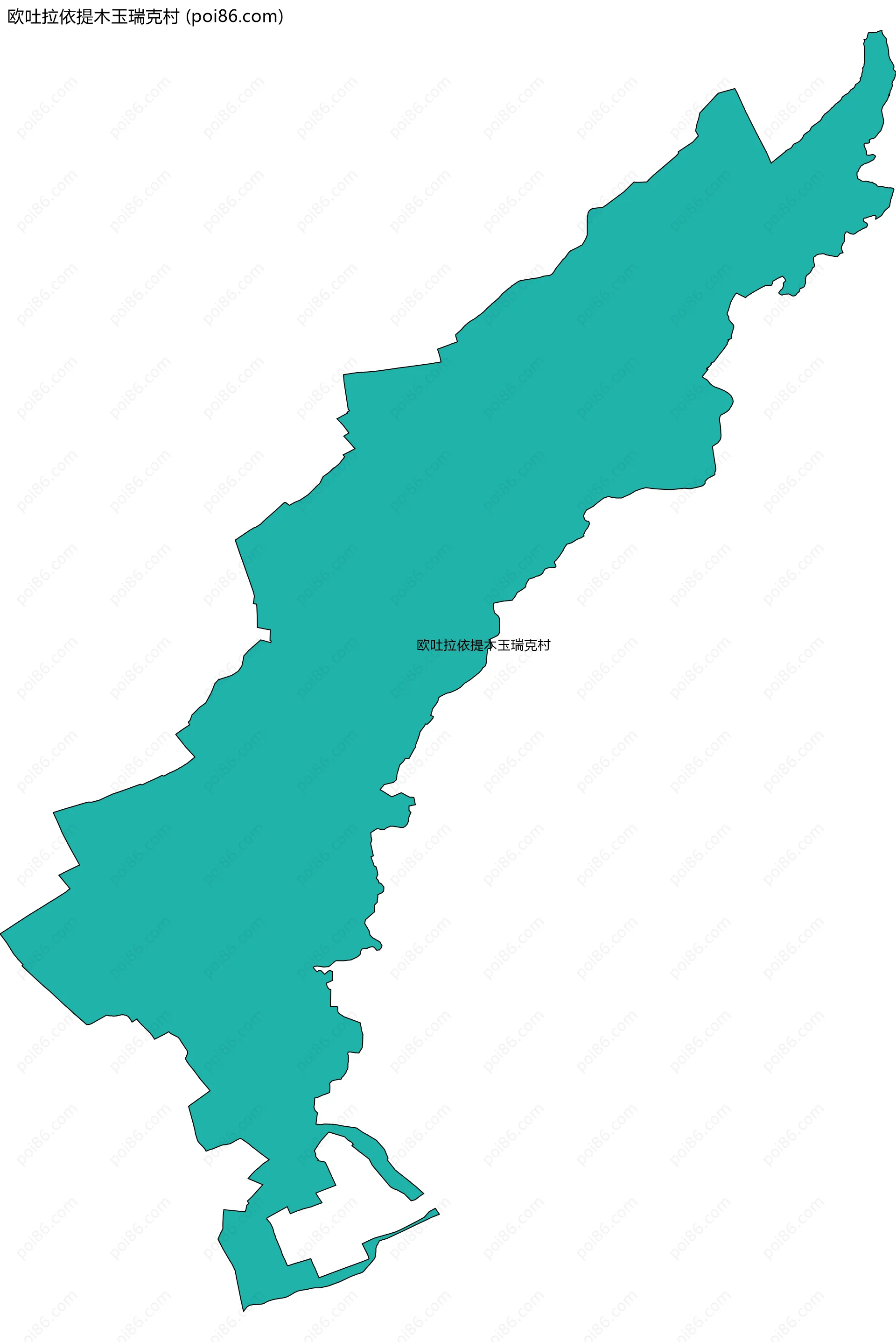 欧吐拉依提木玉瑞克村边界地图