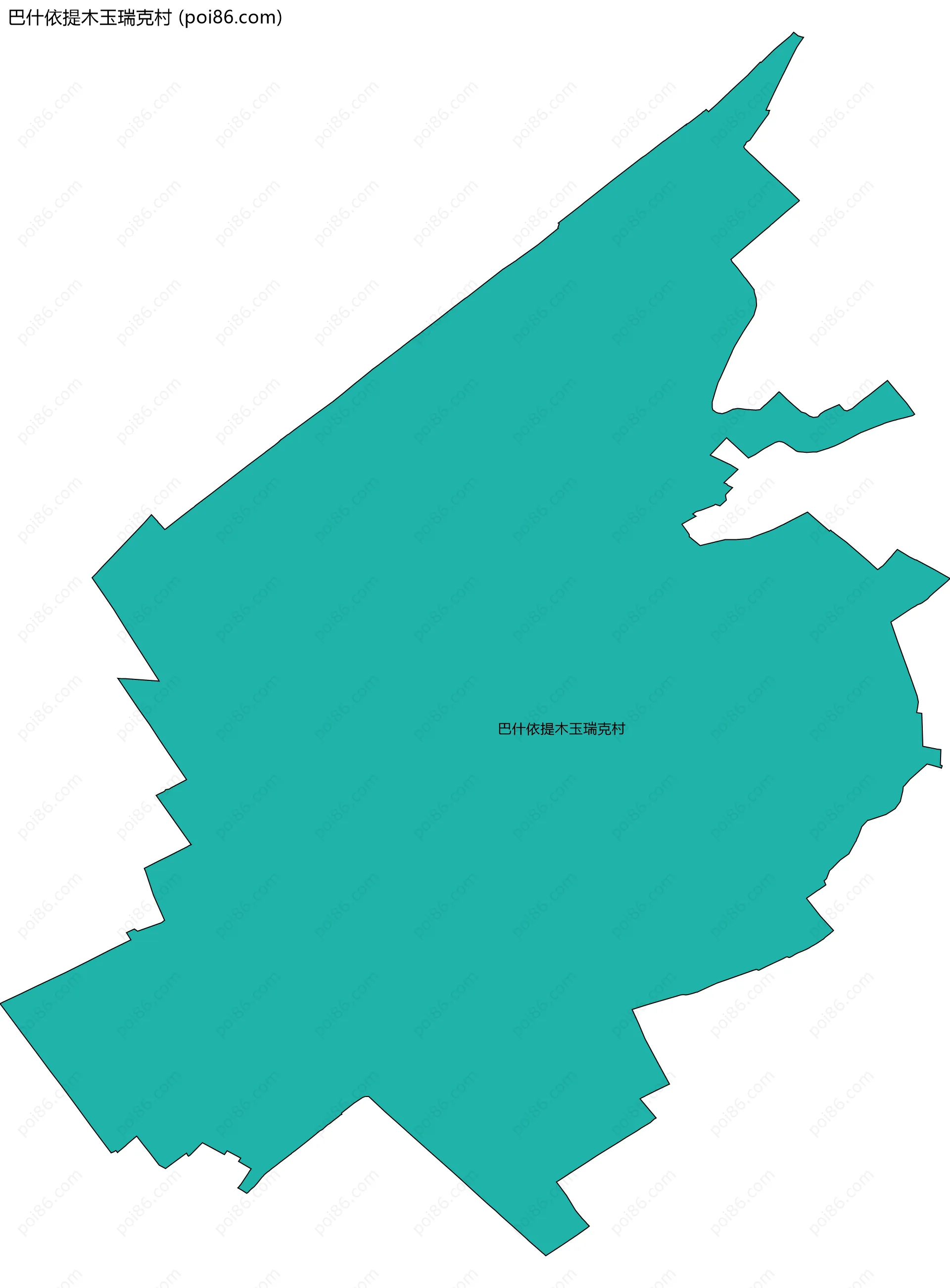 巴什依提木玉瑞克村边界地图