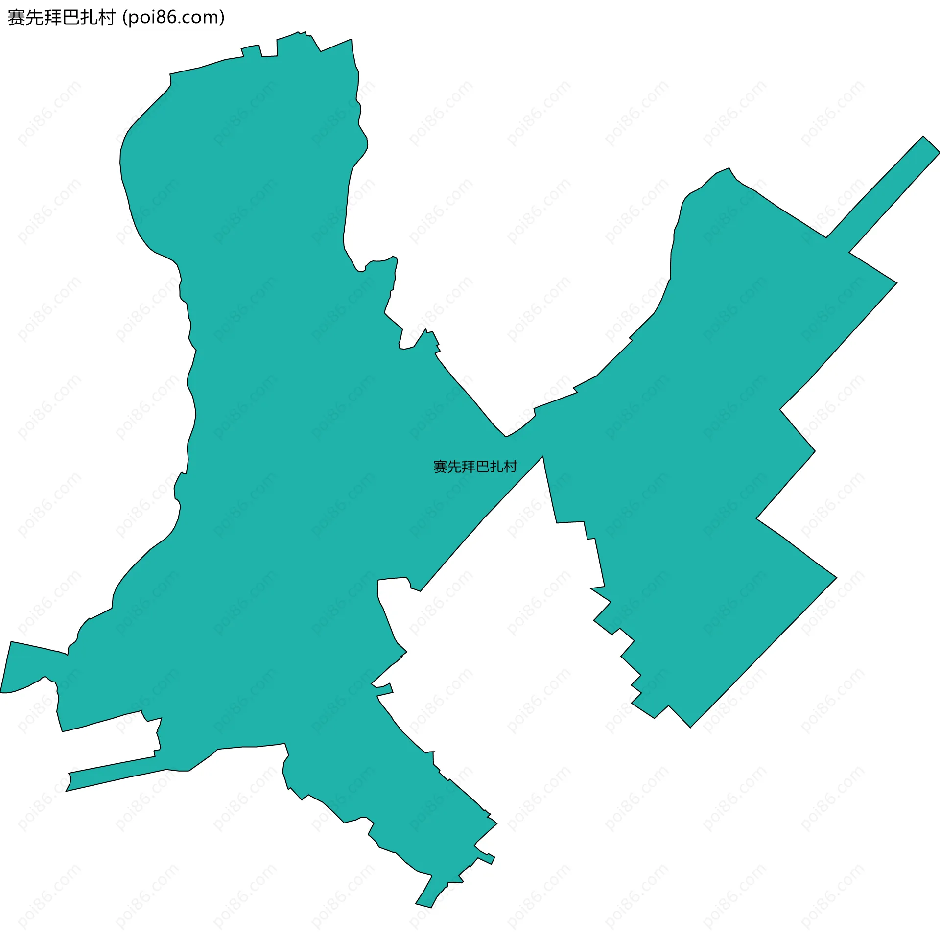 赛先拜巴扎村边界地图