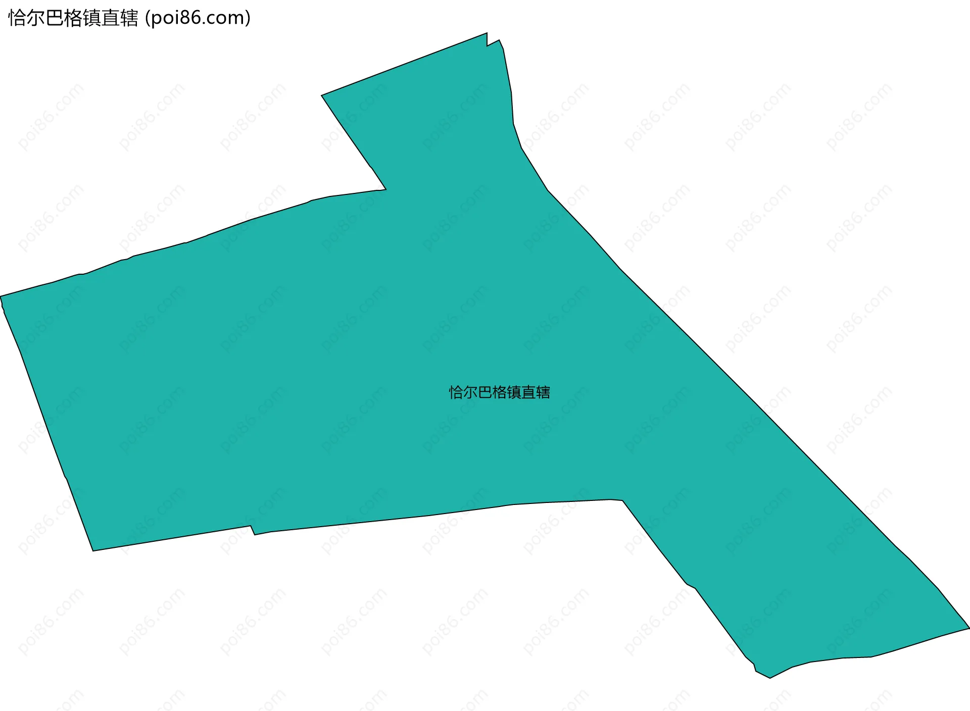 恰尔巴格镇直辖边界地图