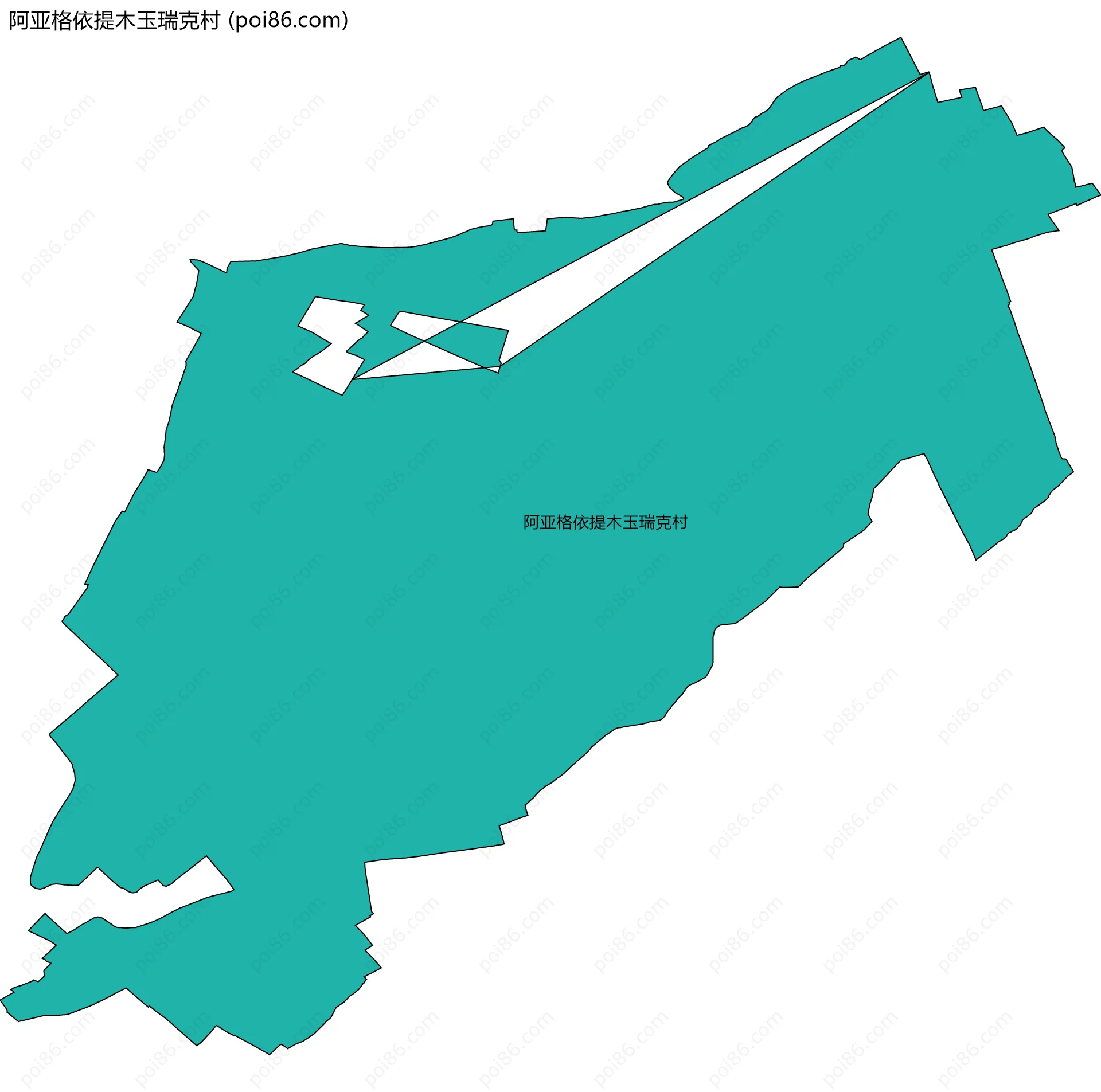 阿亚格依提木玉瑞克村边界地图