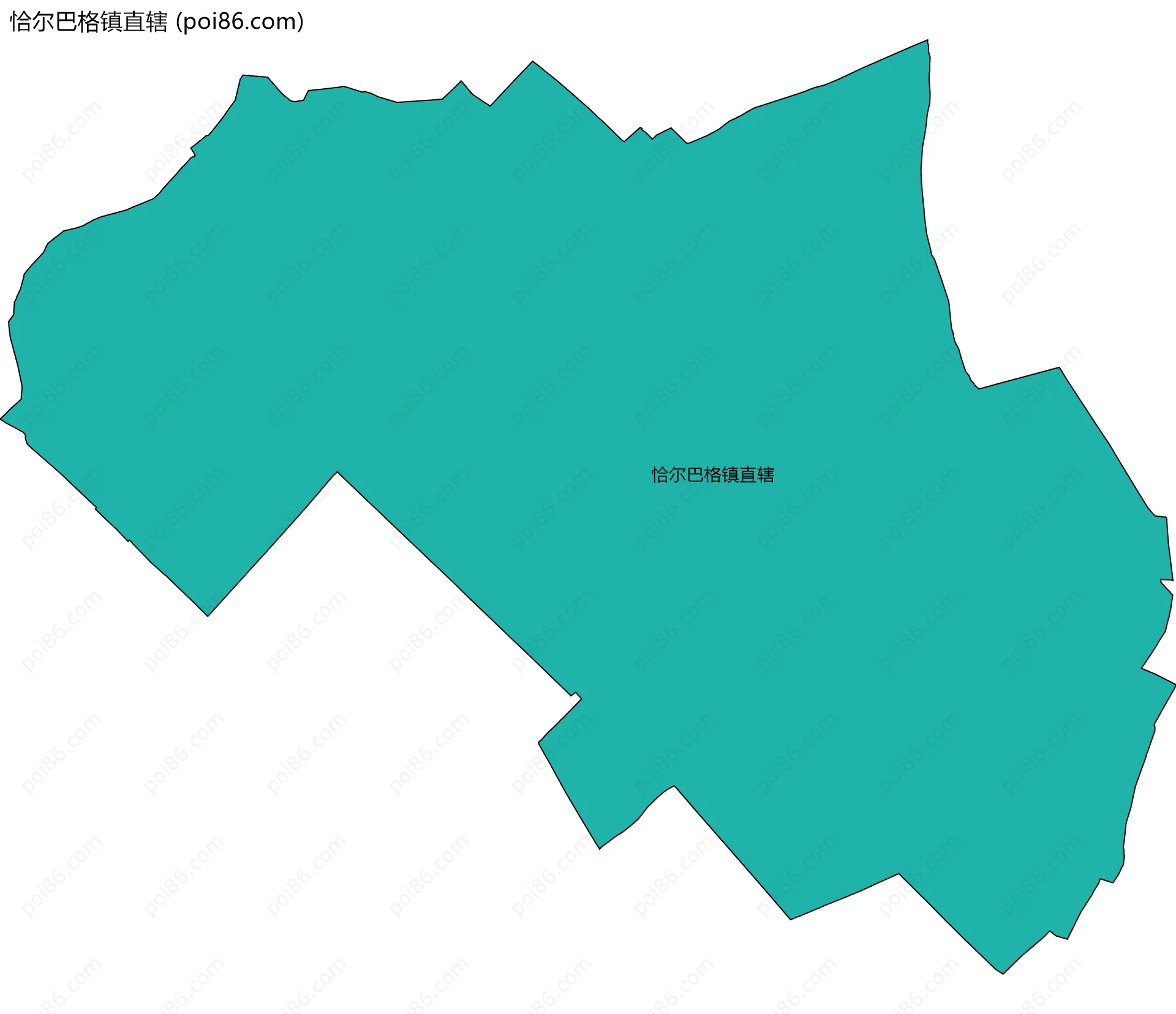 恰尔巴格镇直辖边界地图
