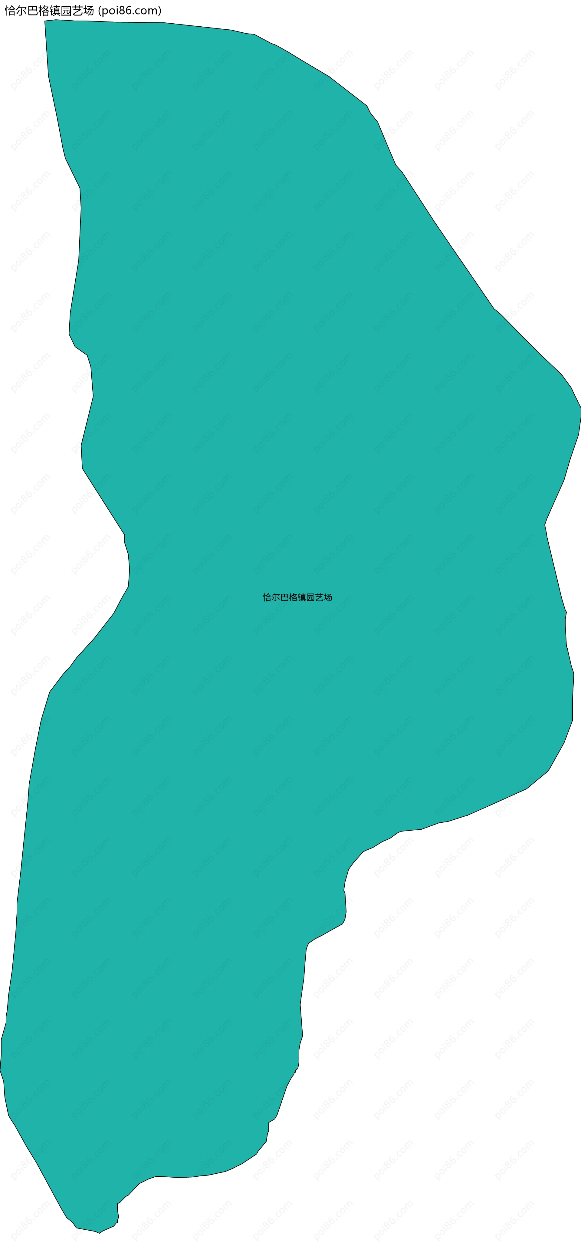 恰尔巴格镇园艺场边界地图