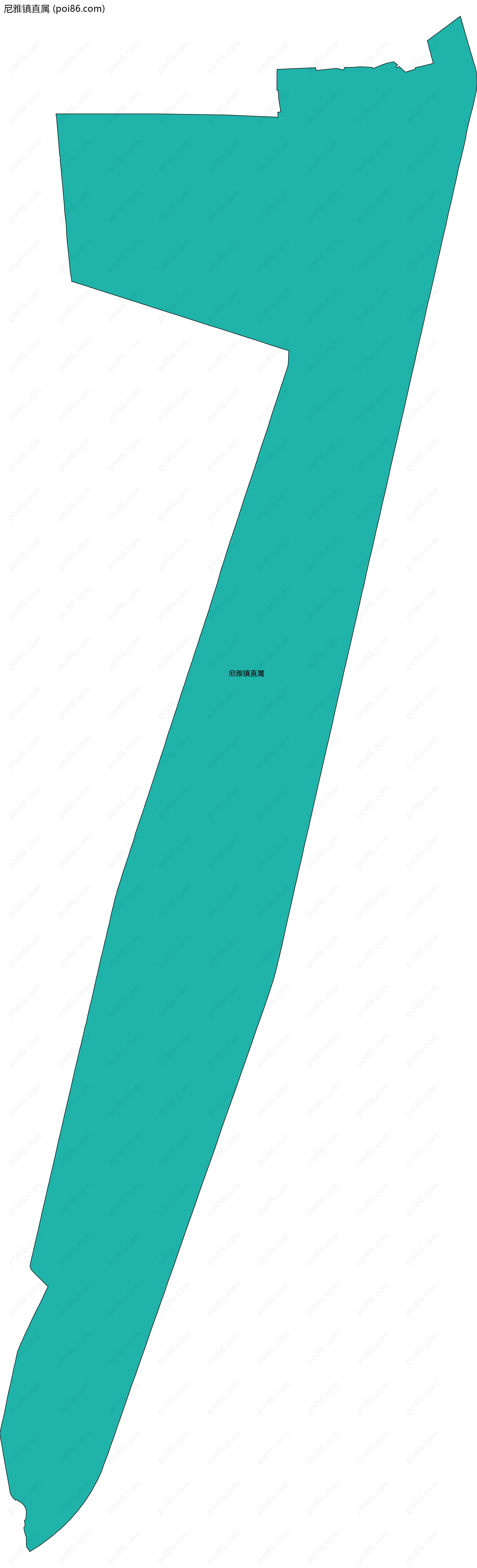 尼雅镇直属边界地图