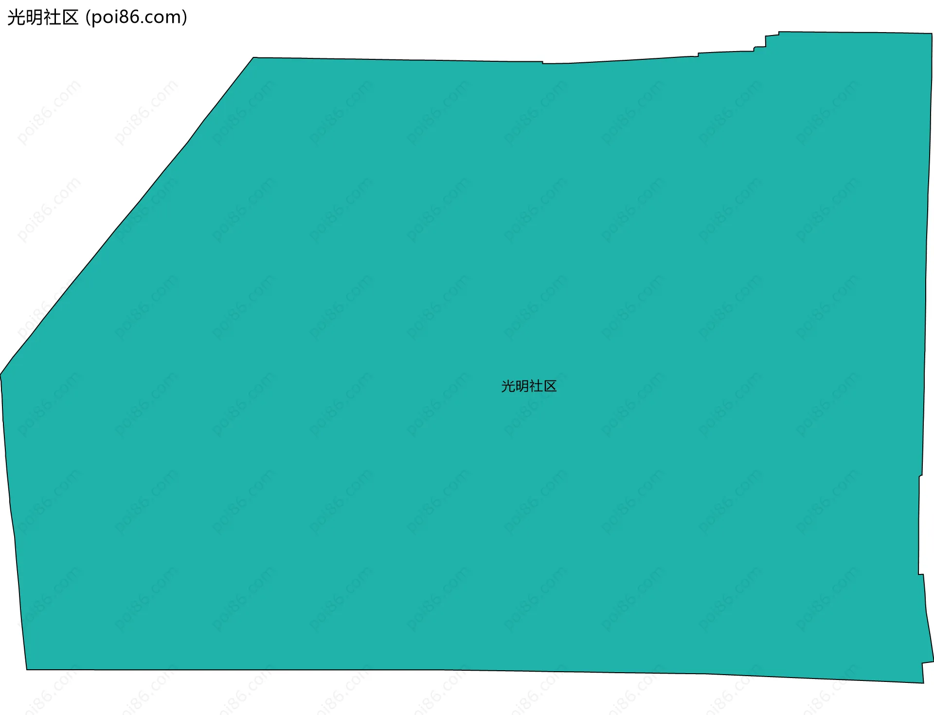 光明社区边界地图