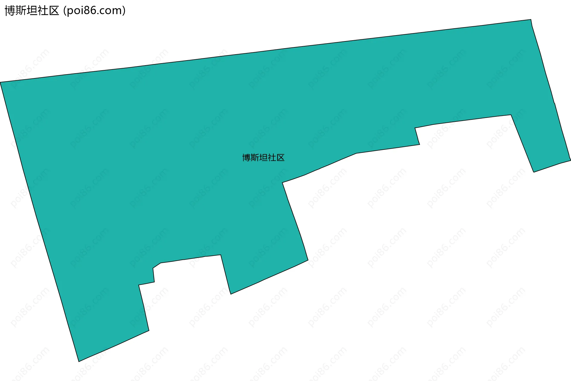 博斯坦社区边界地图