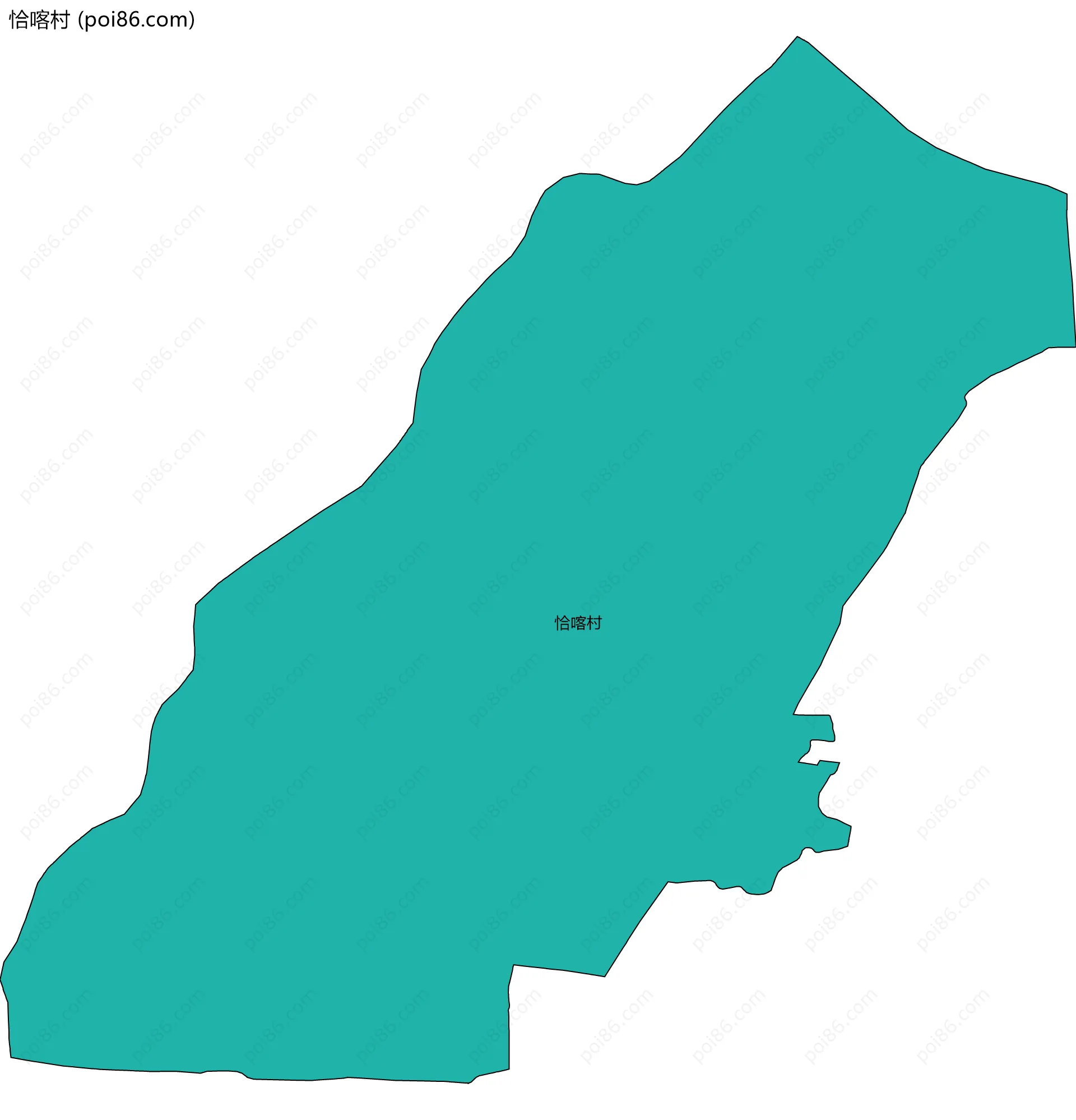 恰喀村边界地图