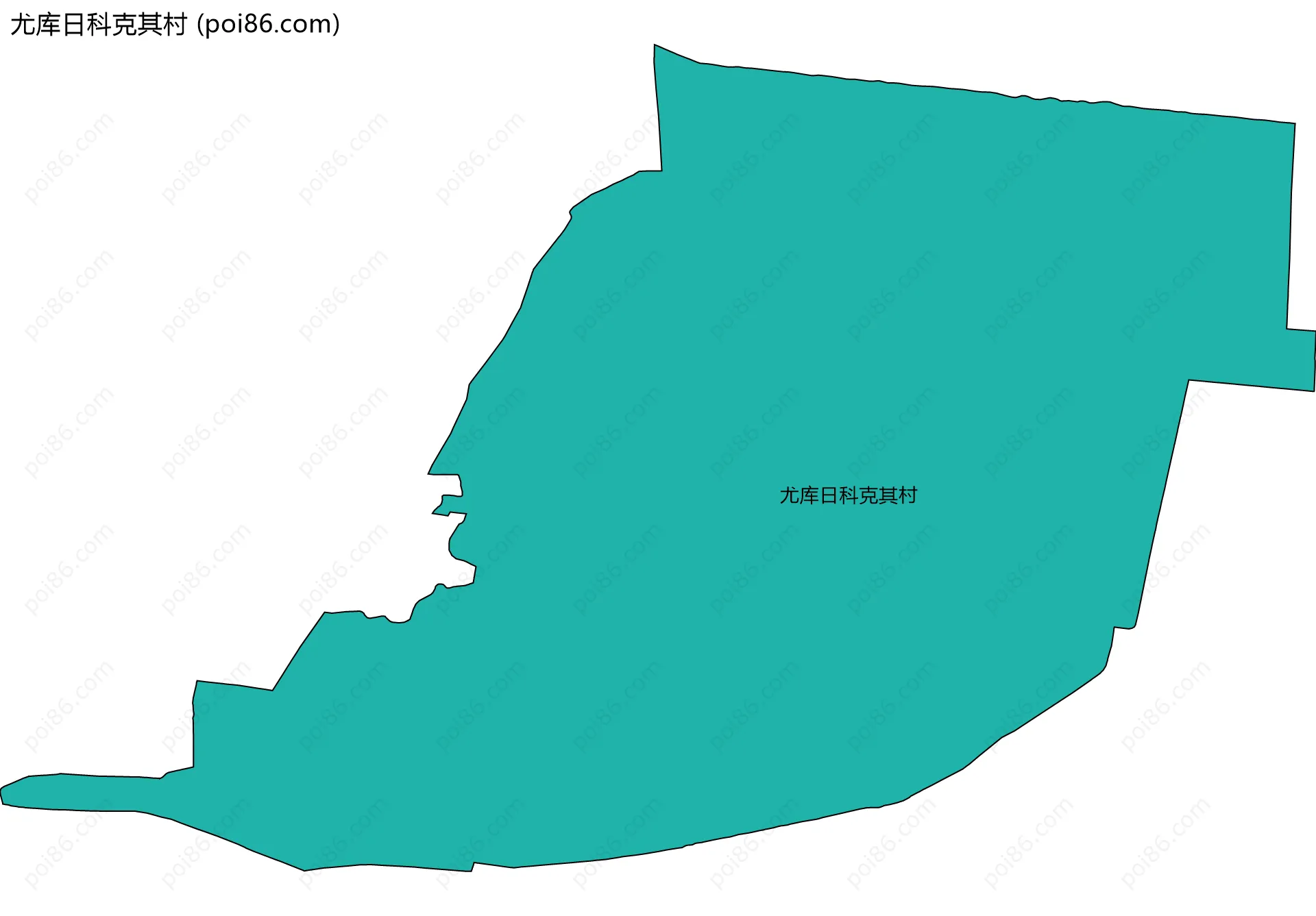 尤库日科克其村边界地图
