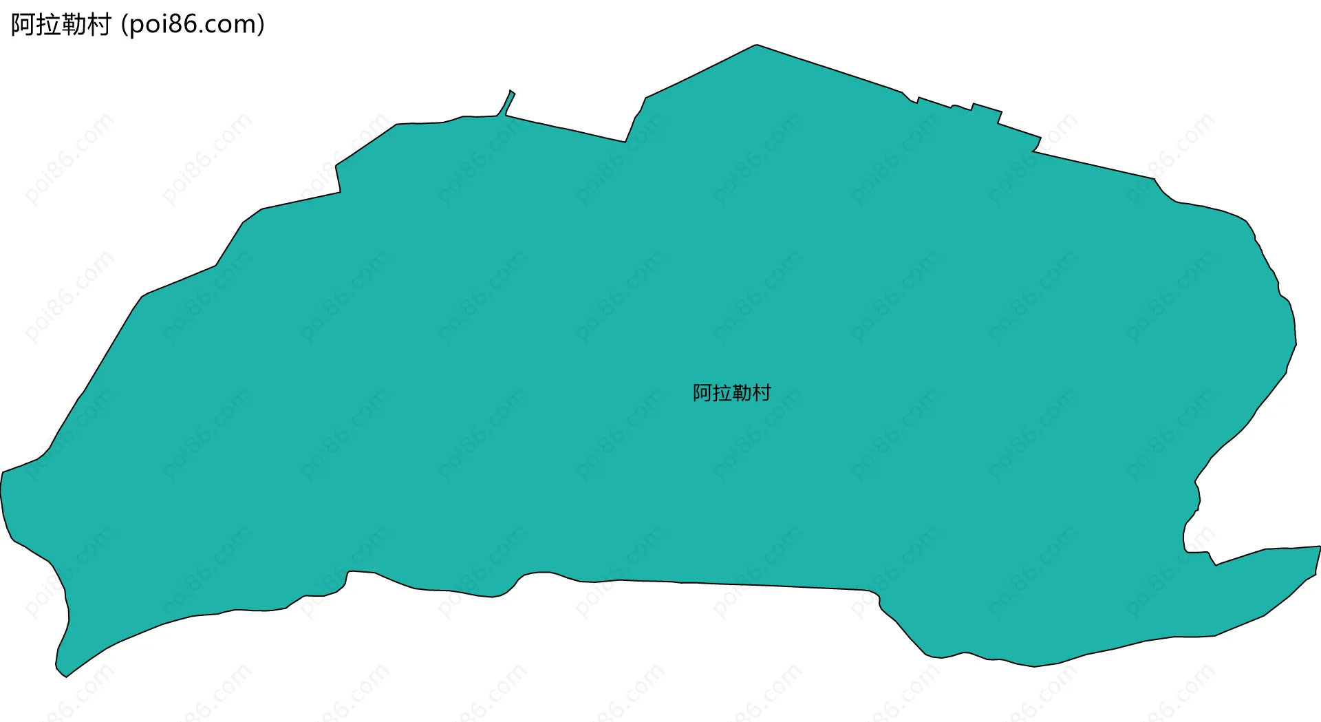阿拉勒村边界地图
