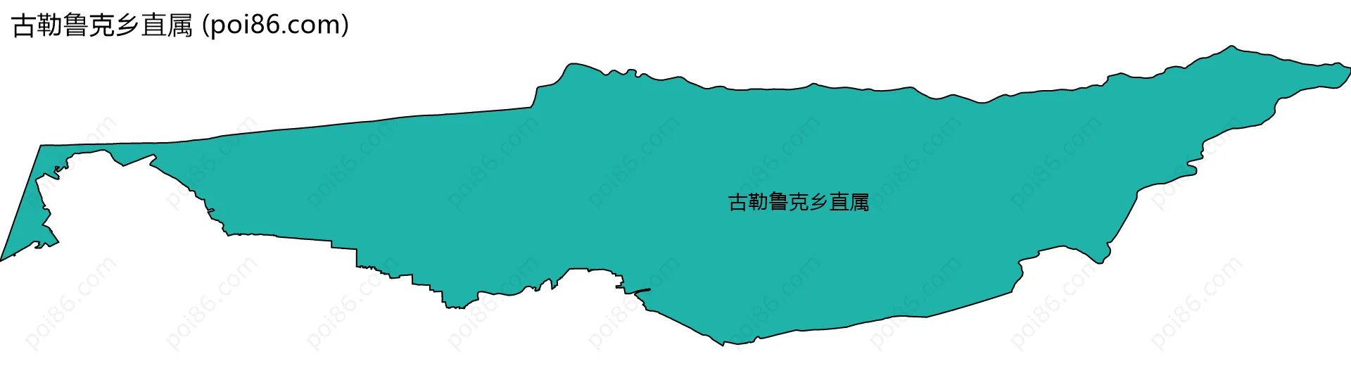 古勒鲁克乡直属边界地图