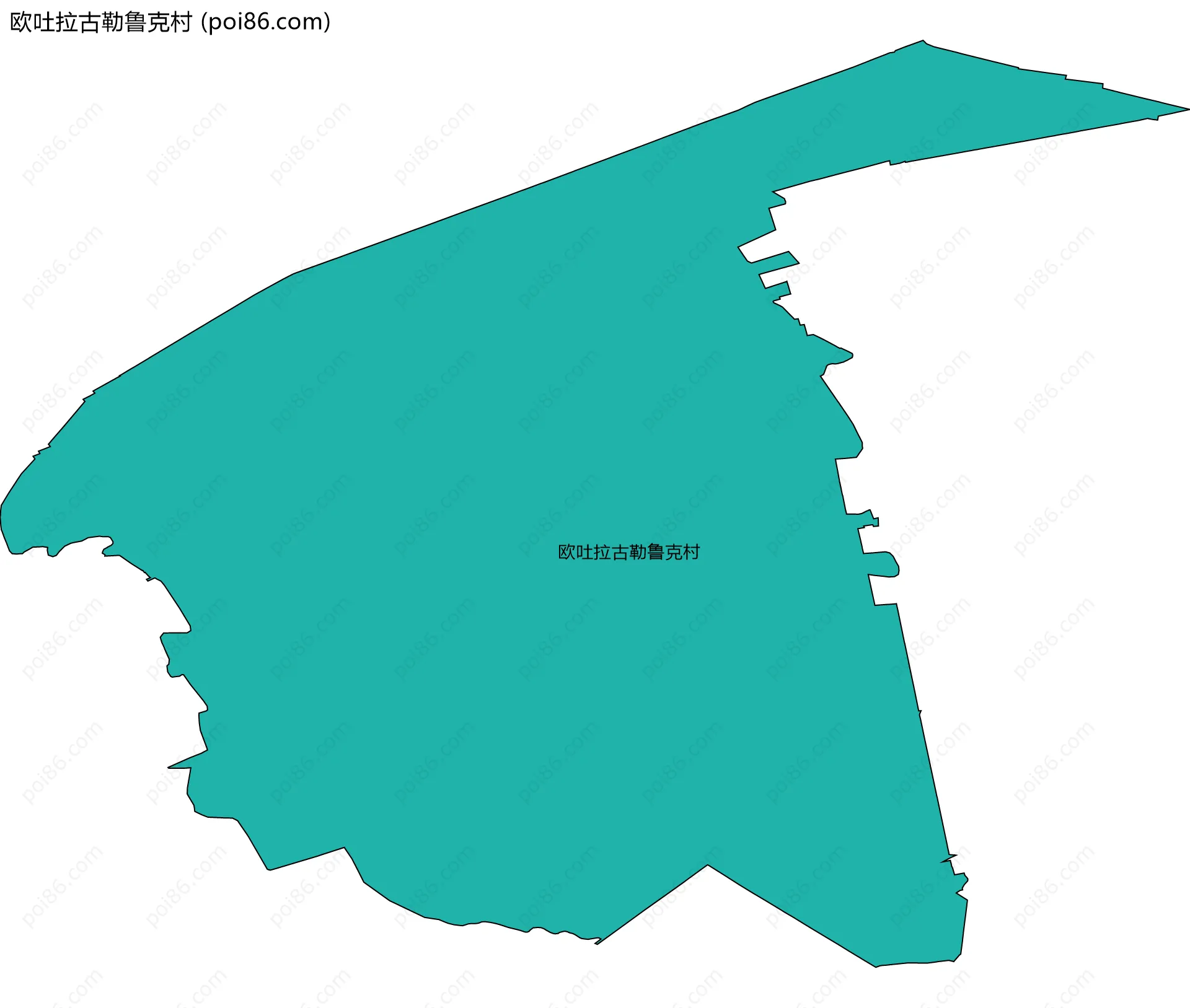 欧吐拉古勒鲁克村边界地图
