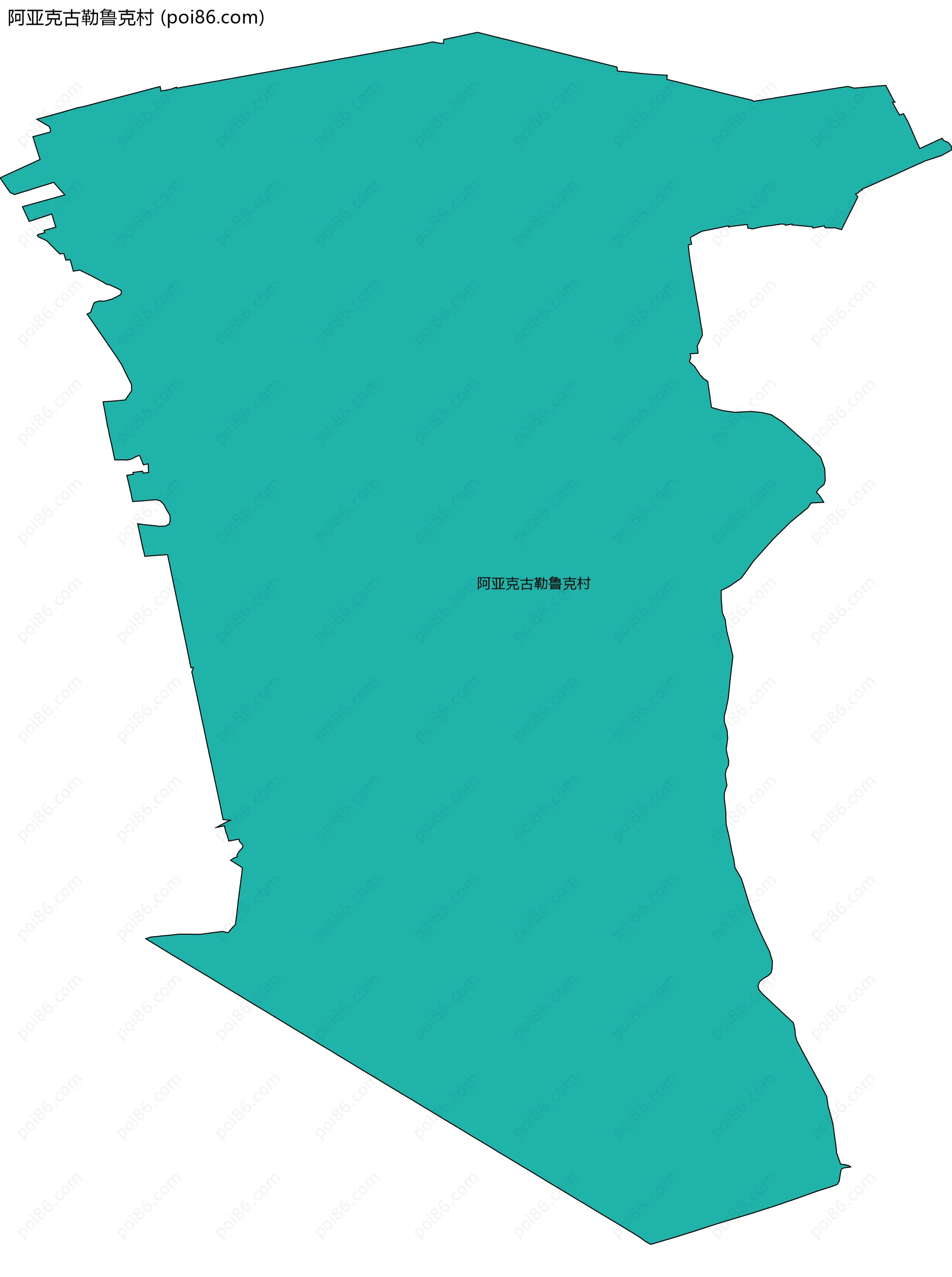 阿亚克古勒鲁克村边界地图