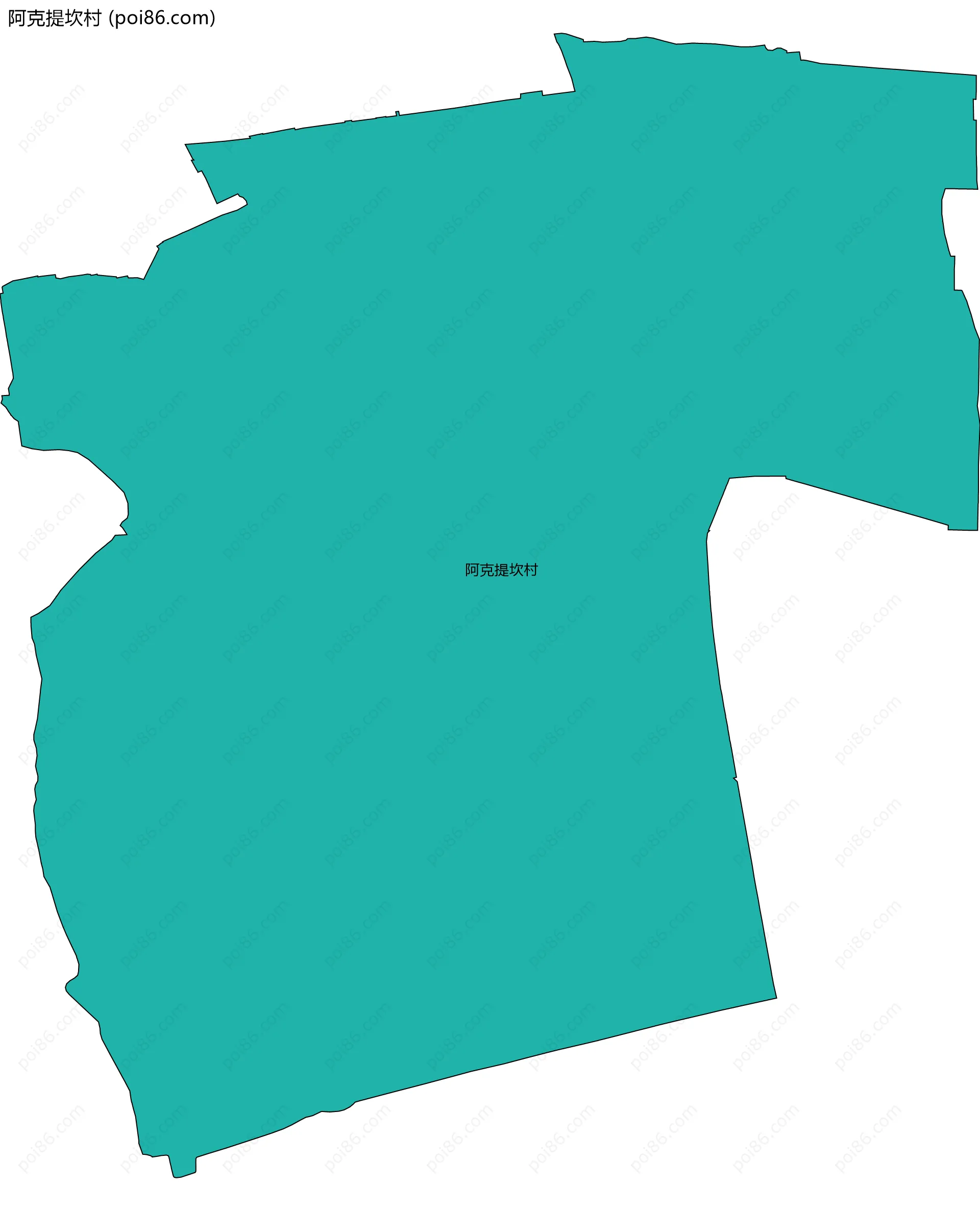 阿克提坎村边界地图