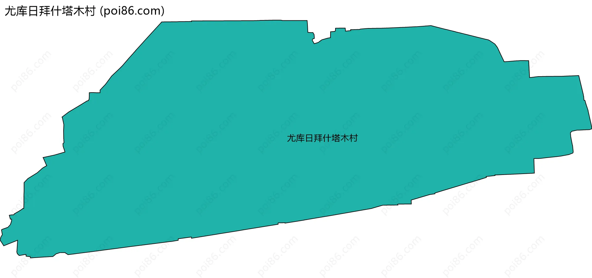 尤库日拜什塔木村边界地图