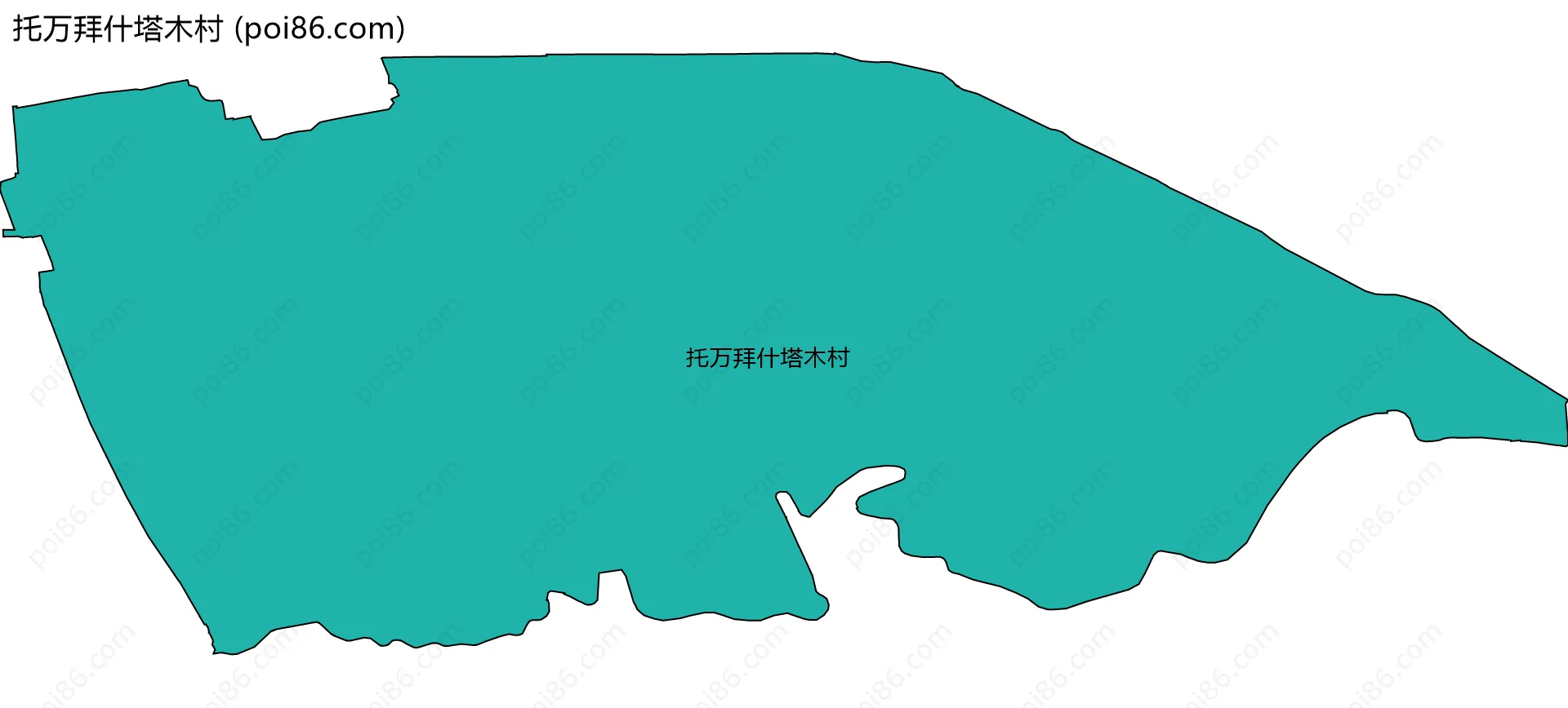 托万拜什塔木村边界地图