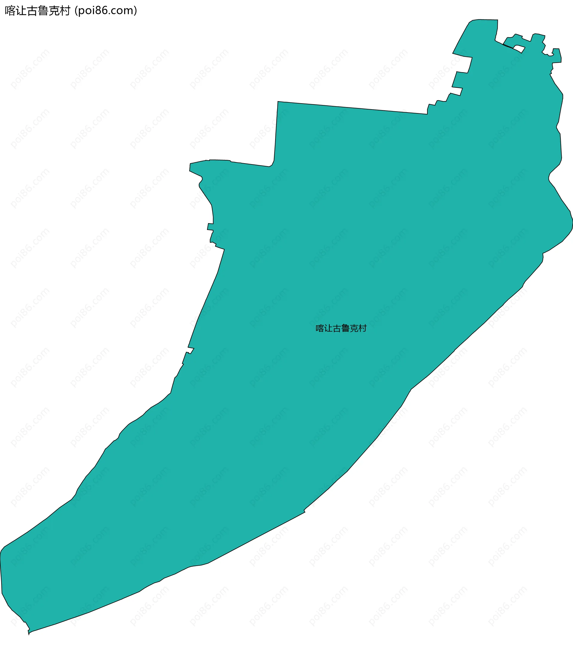 喀让古鲁克村边界地图