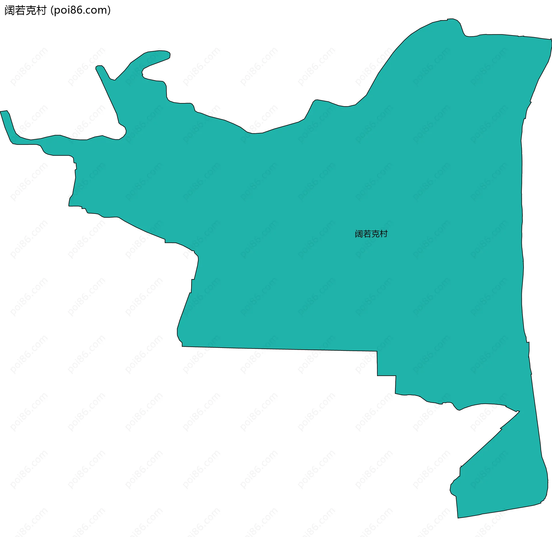阔若克村边界地图